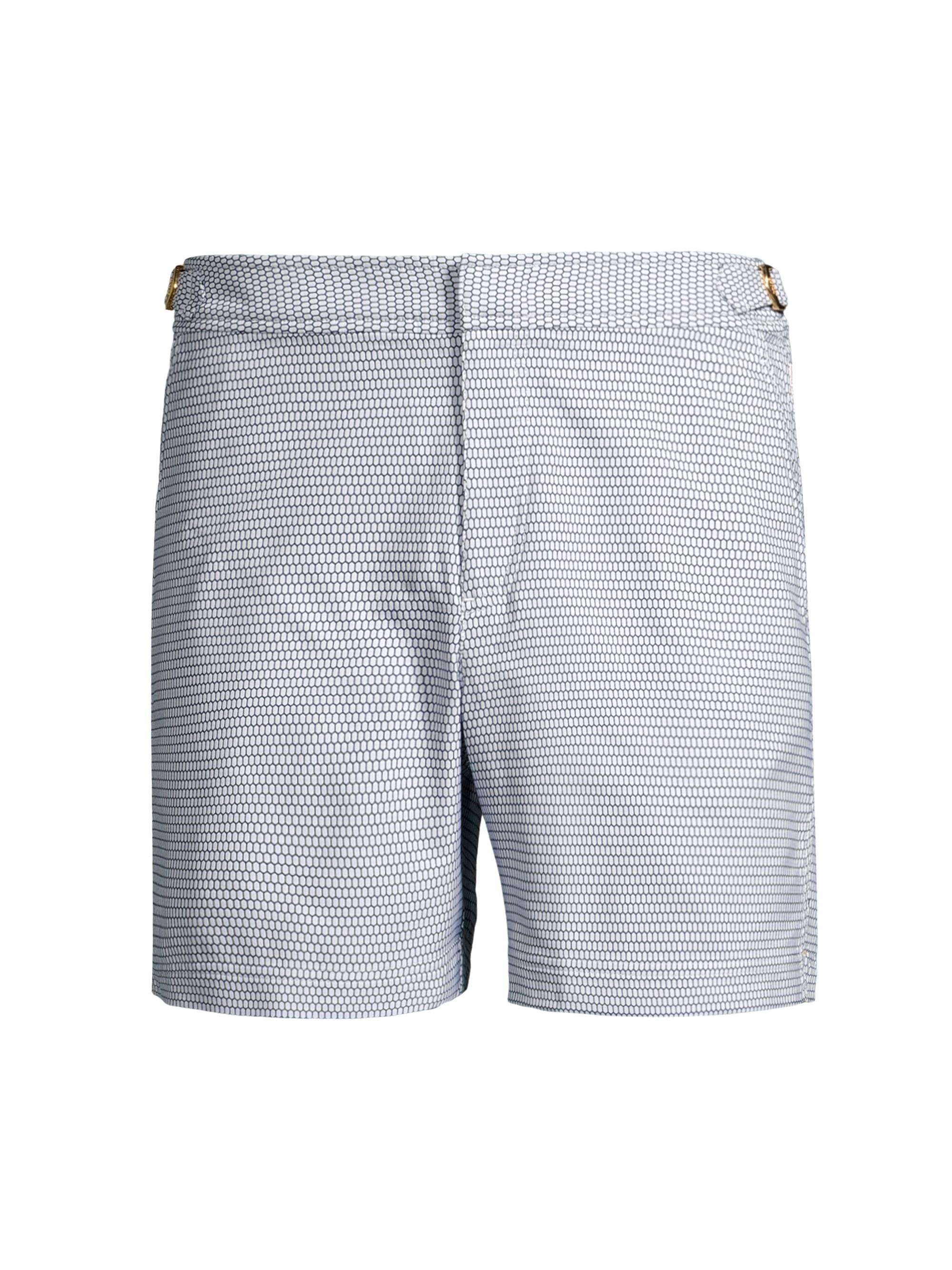 Orlebar Brown Men's Bulldog x Fenella Geometric Swim Shorts - Navy Cloud