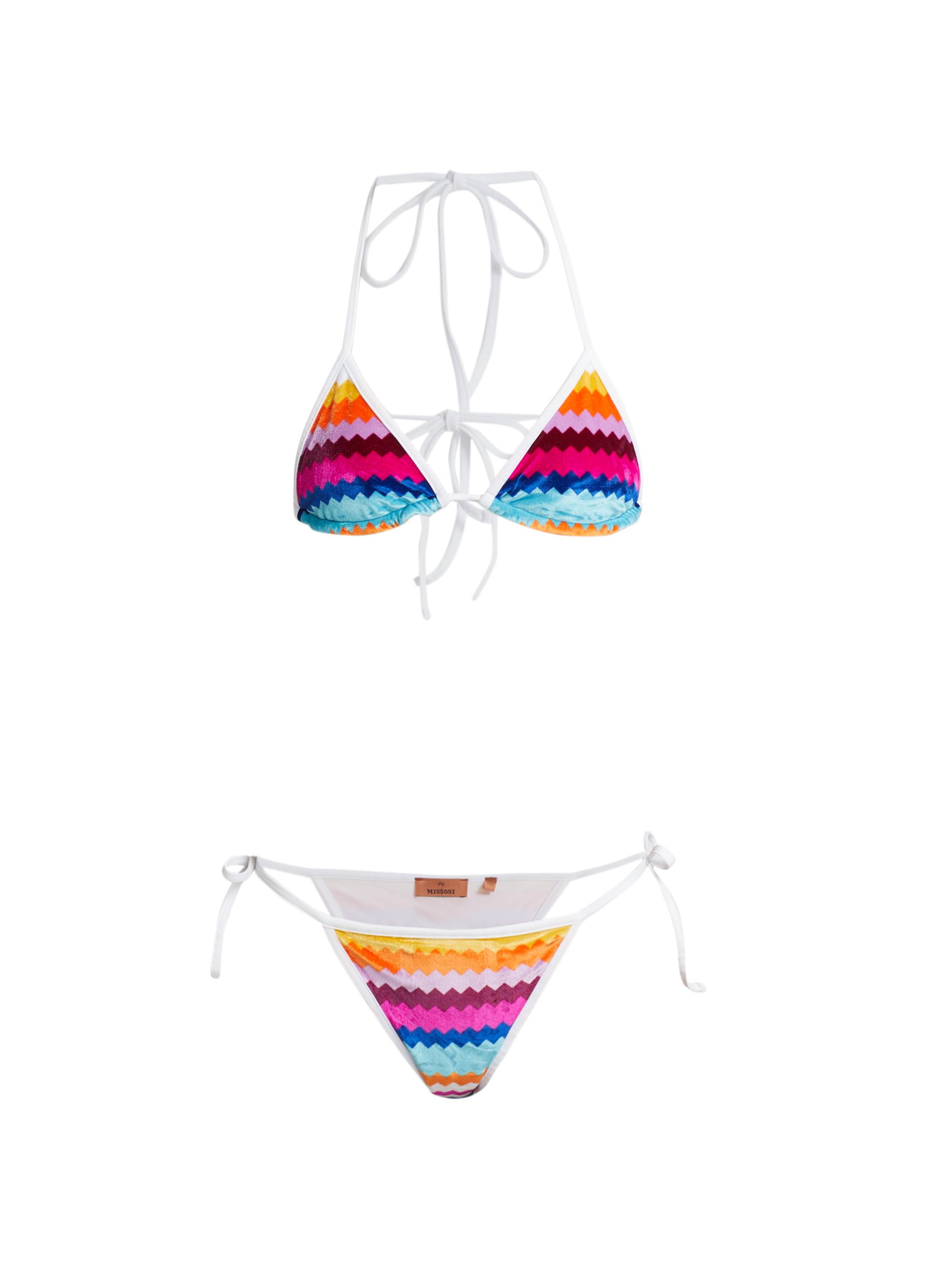 Missoni 水着 M Viscose zigzag bikini with lurex and high-waisted briefs