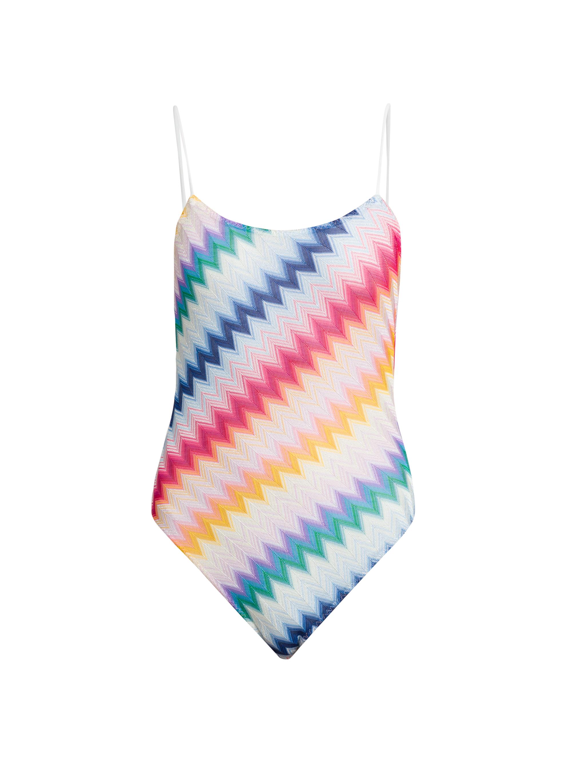 Missoni Women's Knit One-Piece Swimsuit - Multicolor White Base