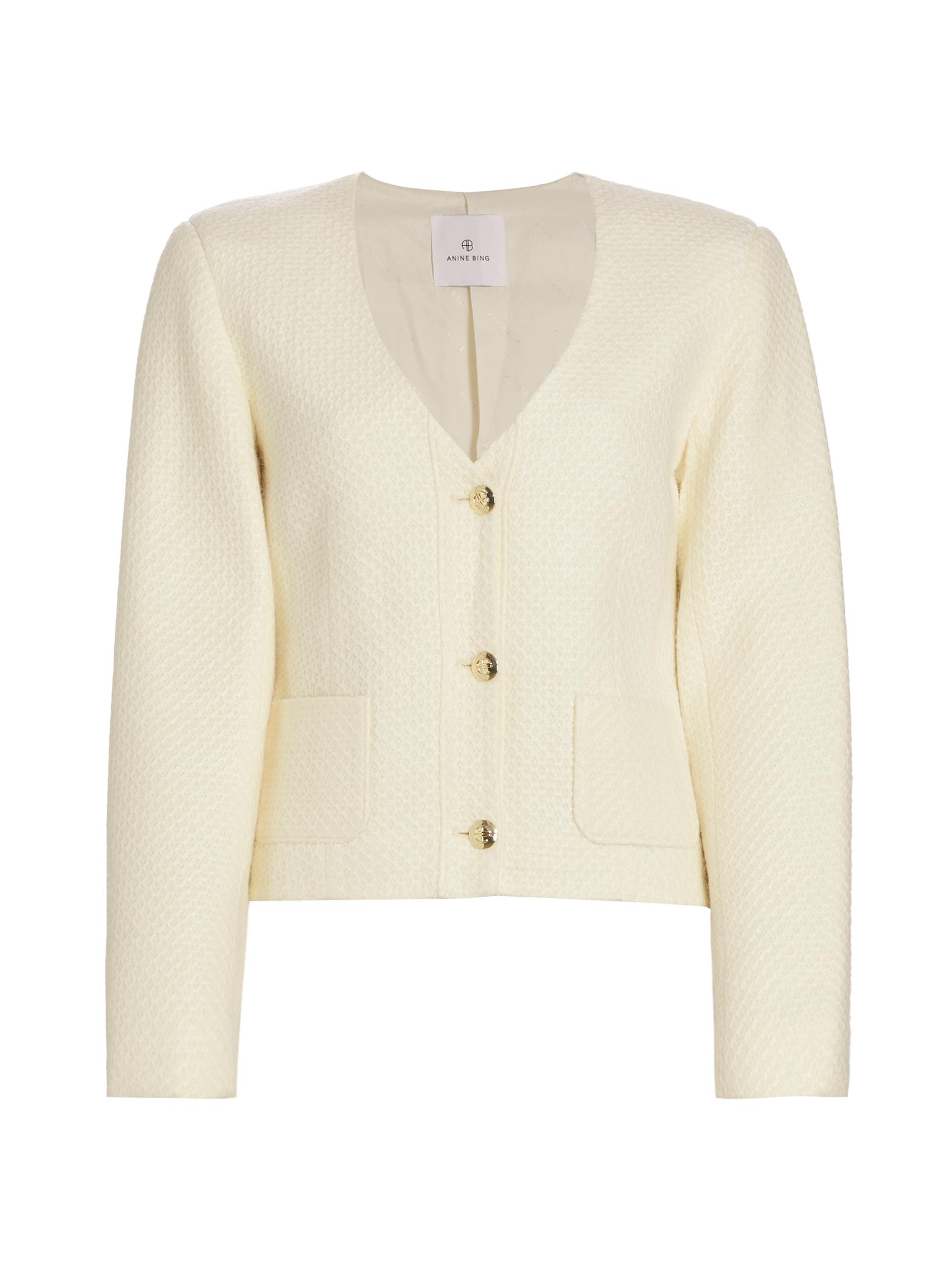 Anine Bing Women's Anitta V-Neck Jacket -  Woven
