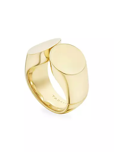 Oera 18K Yellow Gold Slanted Ring