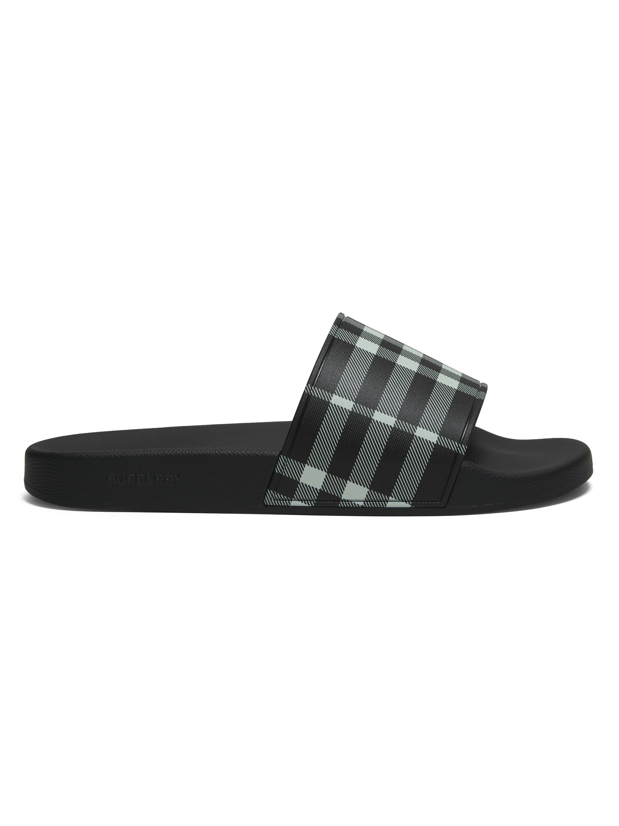 Burberry Check-Embossed Slide Sandals | Saks Fifth Avenue
