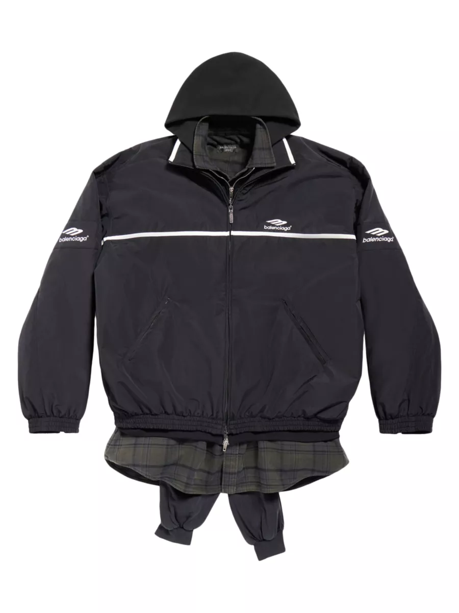 Shop Balenciaga 3B Sports Icon Layered Tracksuit Jacket Shop Balenciaga 3B Sports Icon Layered Tracksuit Jacket