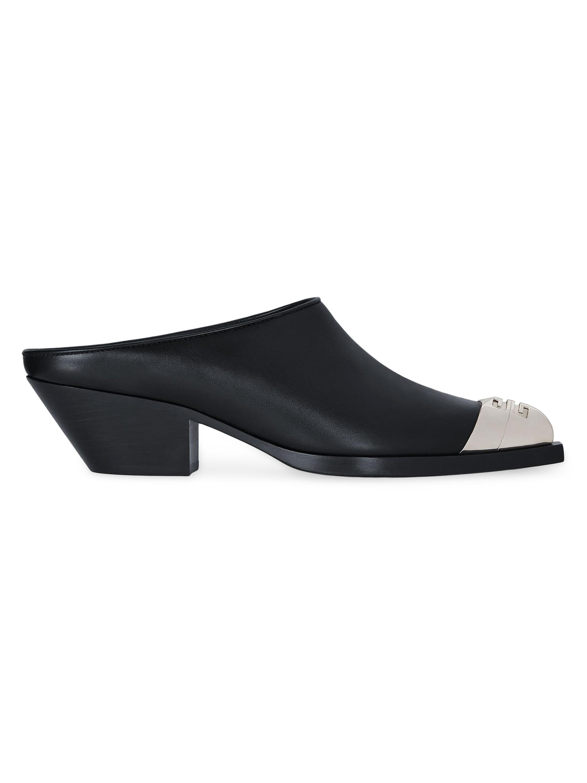 Givenchy Western Mules In Leather | Saks Fifth Avenue