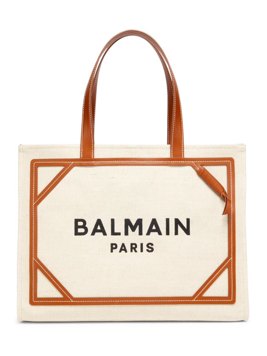 Balmain B-Army Medium Canvas Shopper Tote Bag | Saks Fifth