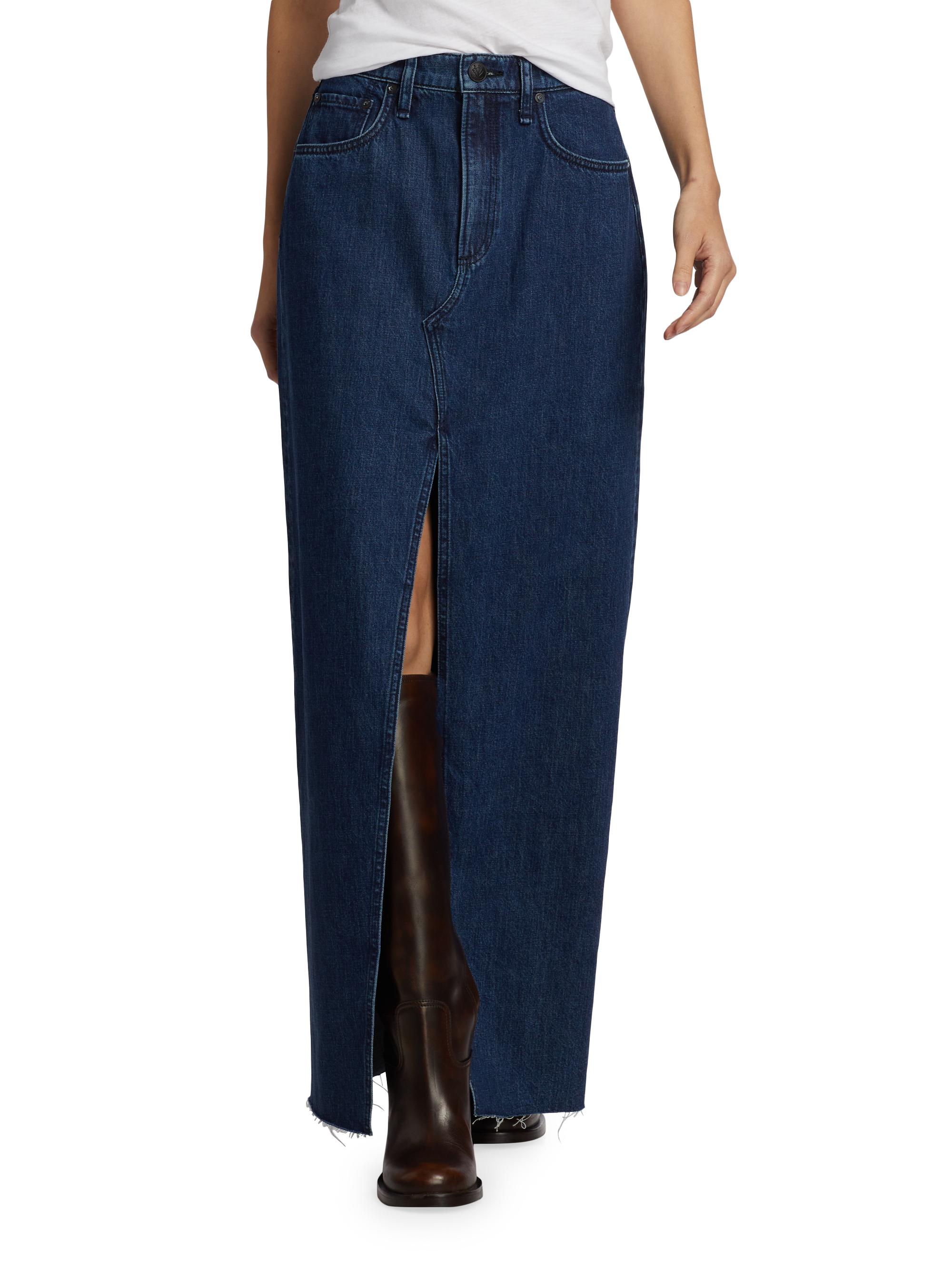 rag & bone Avery Denim Maxi Skirt | Saks Fifth Avenue