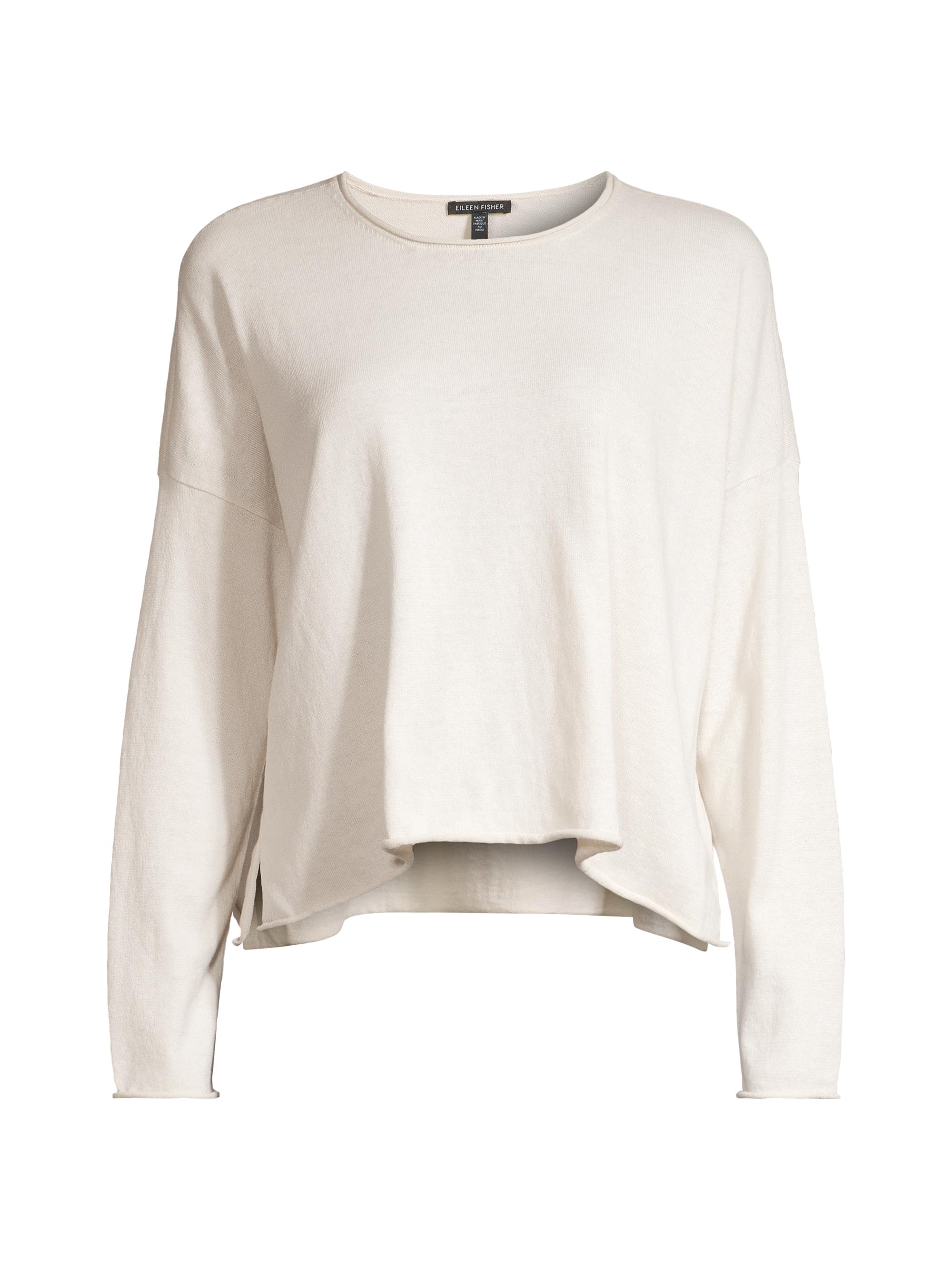 Eileen Fisher Women's Cotton Crewneck Sweater - Bone