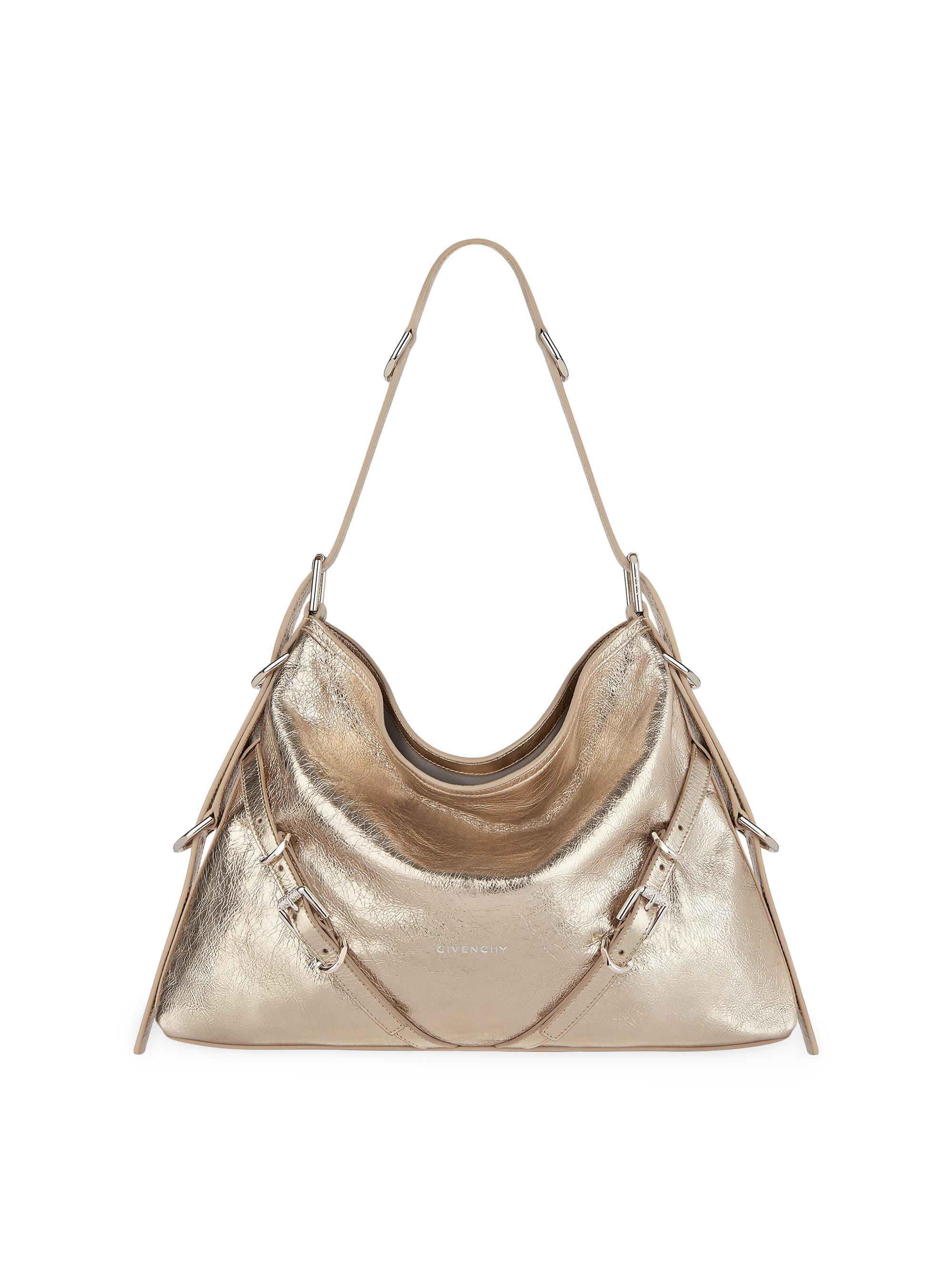 Givenchy Women's  Voyou Shoulder Bag In Laminated Leather - Dusty Gold