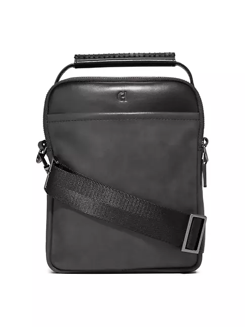 Cole Haan New American Classics Field Leather Crossbody Bag in Black