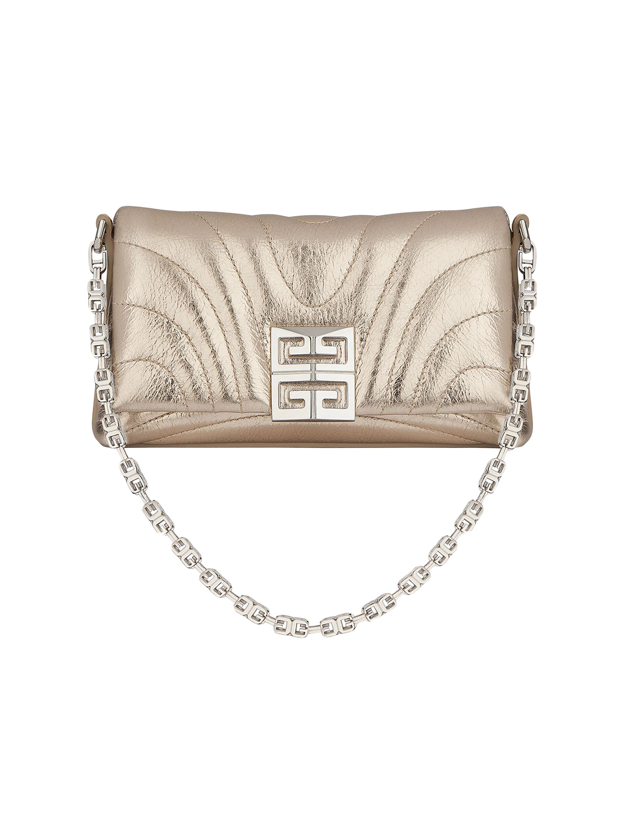Givenchy Women's Micro 4G Soft Crossbody Bag In Quilted Leather - Dusty Gold