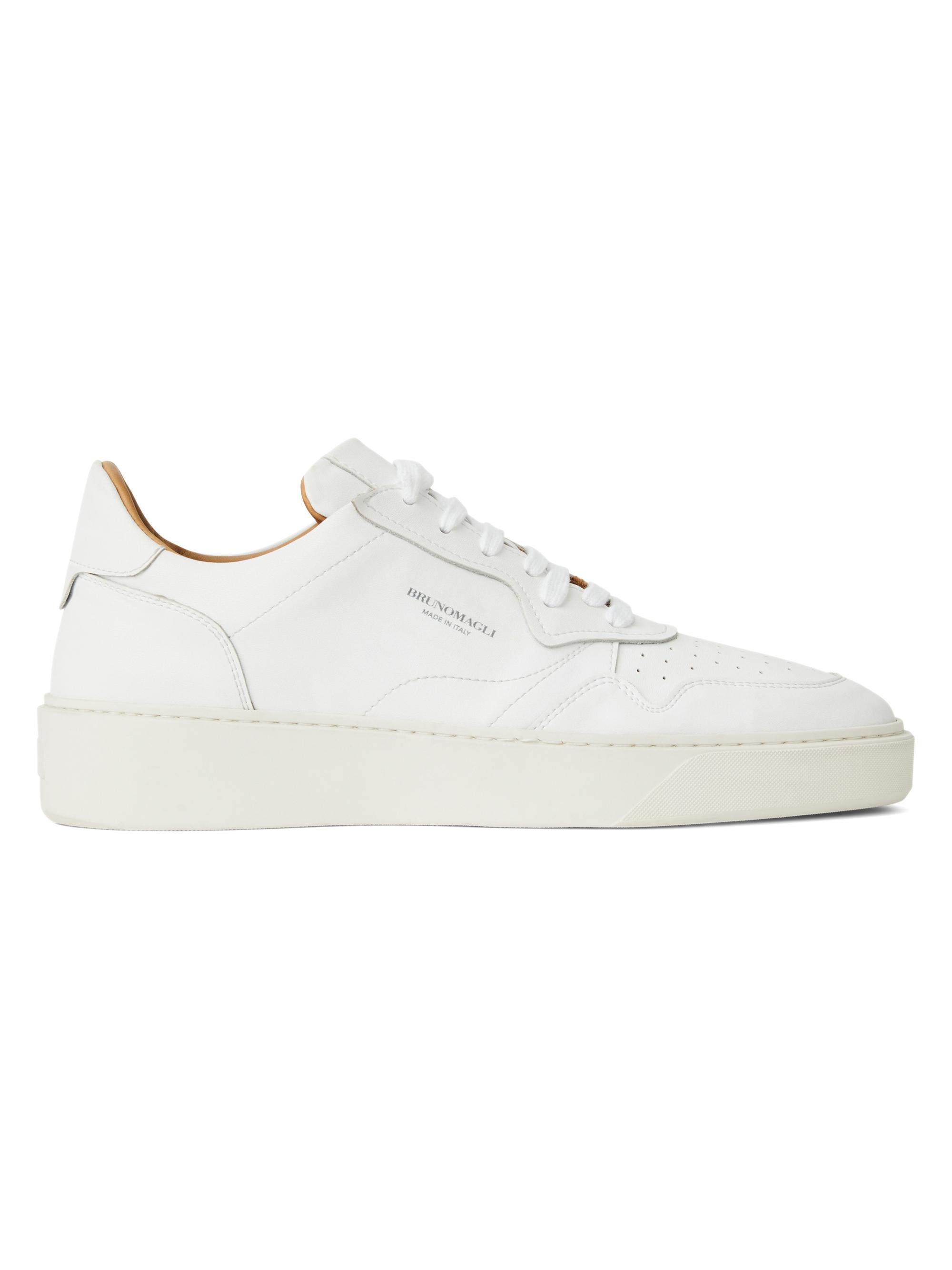 Bruno Magli Men's Dezi Leather Low-Top Sneakers - White
