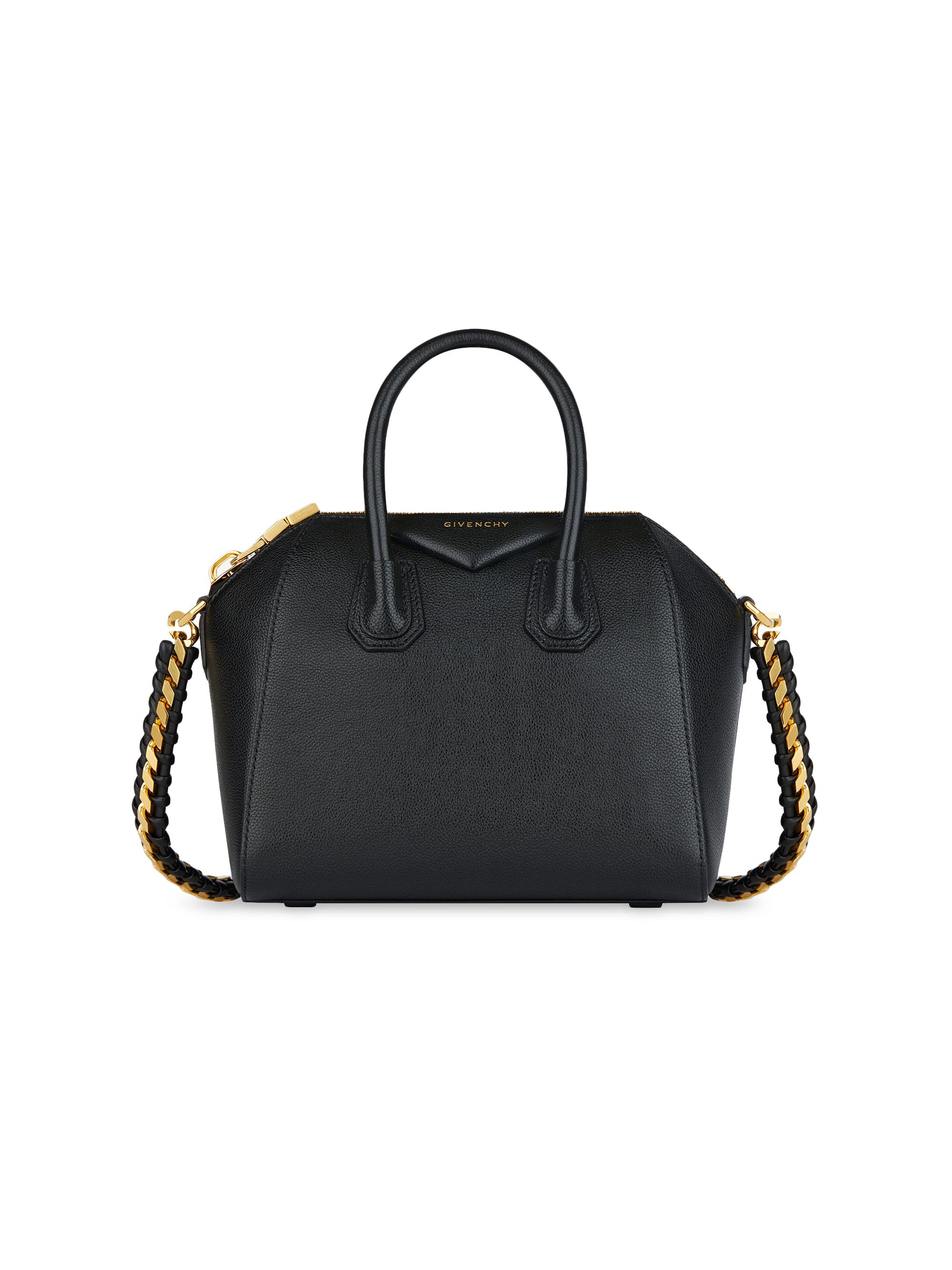 Givenchy Women's Mini Antigona Top Handle Bag In Grained Leather - Black