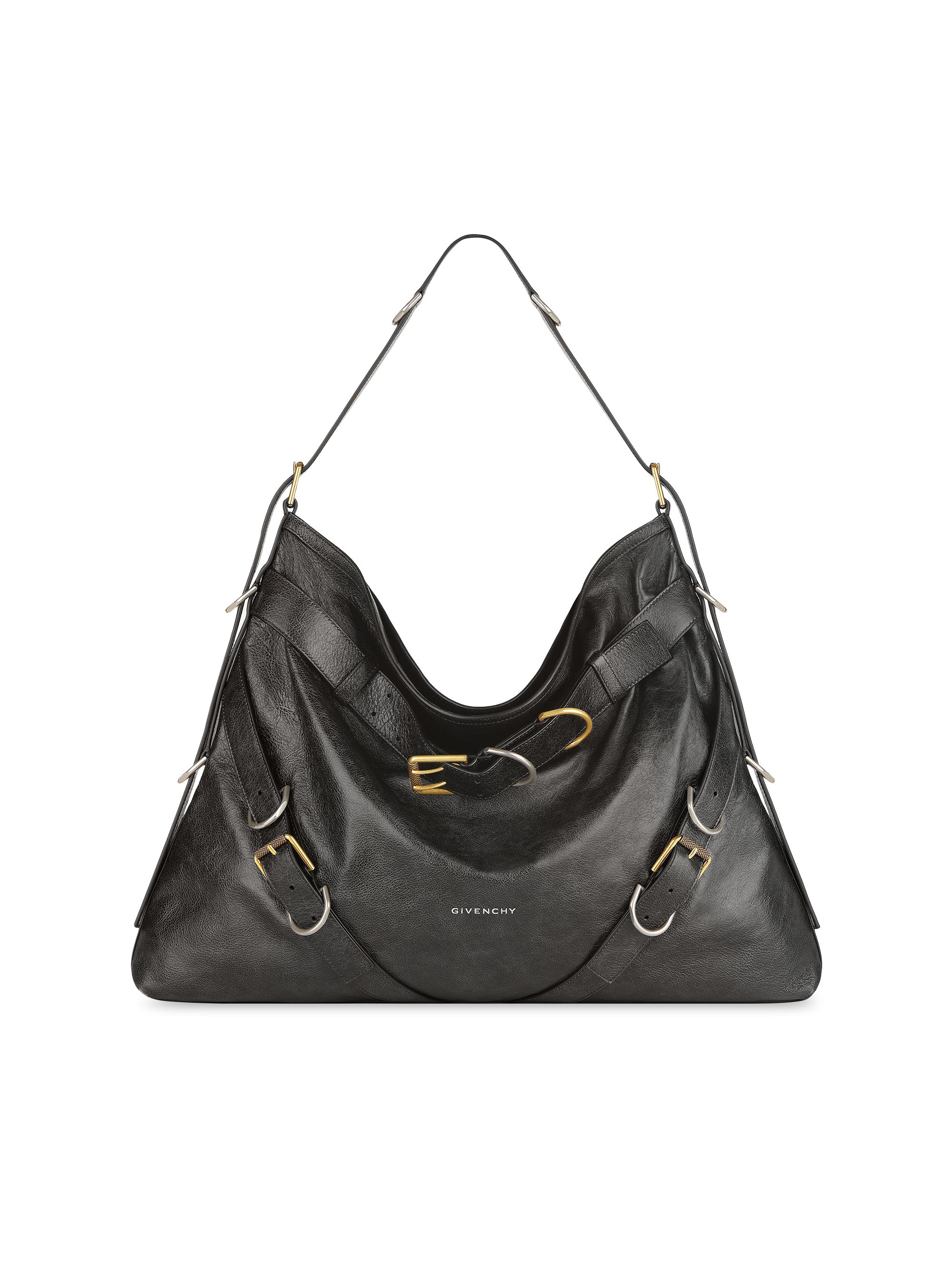Givenchy Women's  Voyou Boyfriend Shoulder Bag In Aged Leather - Black