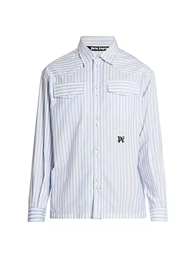 Monogram Striped Long-Sleeve Shirt