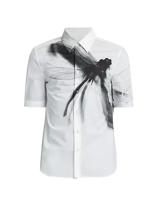 Alexander McQueen - Dragonfly Short-Sleeve Button-Front Shirt