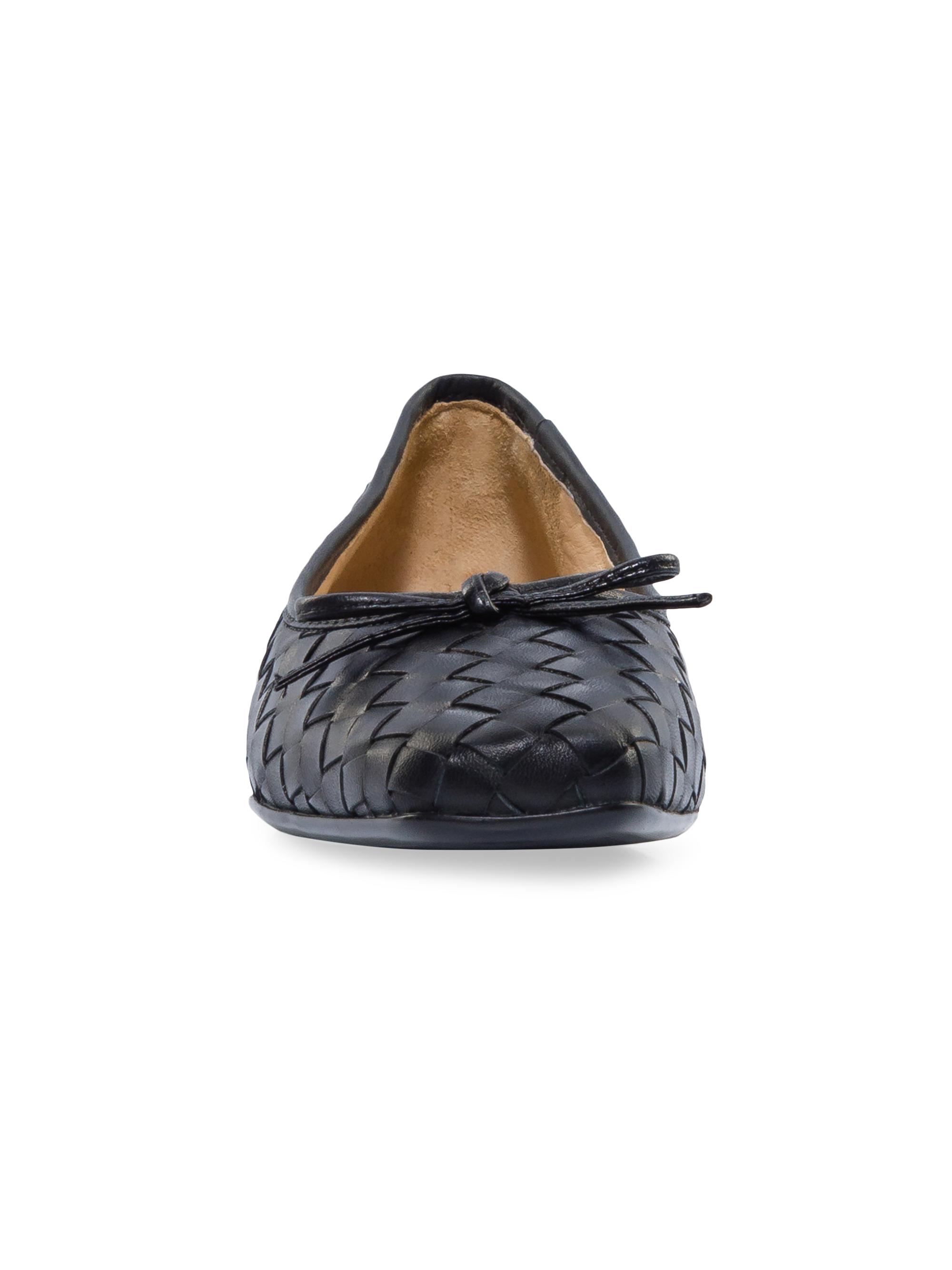 BERNARDO Made In Brazil Leather Gwynn Woven Ballet Flats