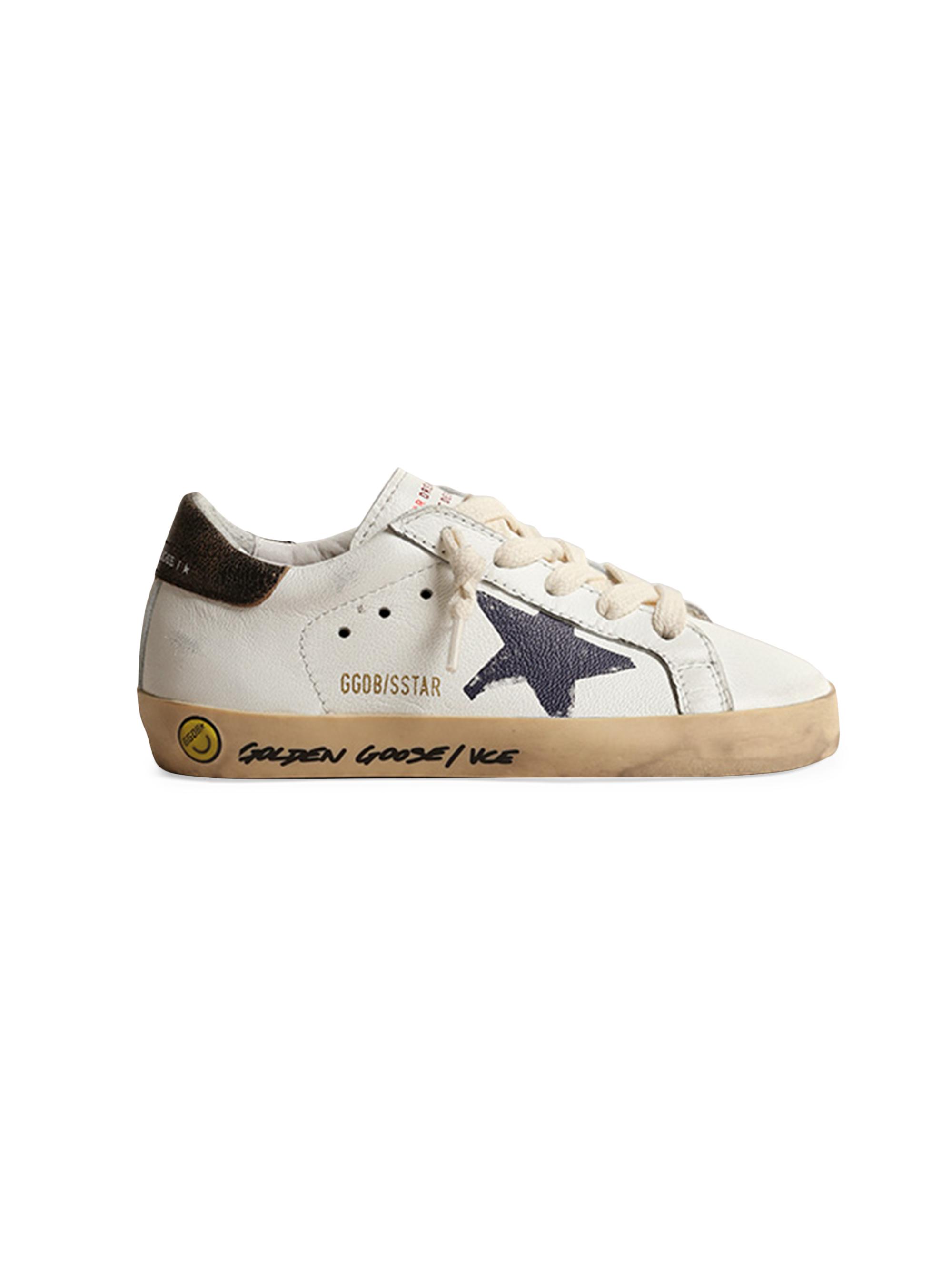 ◎GOLDEN BOY金童 spore ◎ Golden Goose Boy's Super-Star Leather Low-Top Sneakers