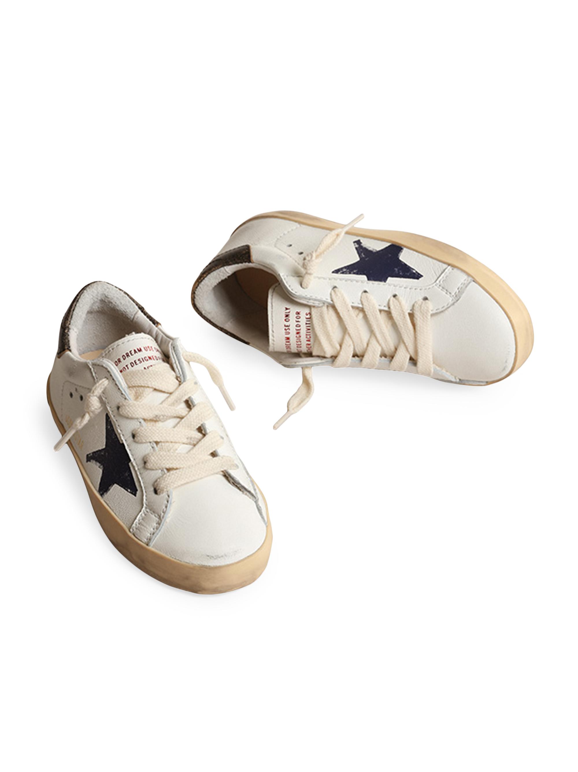 ◎GOLDEN BOY金童 spore ◎ Golden Goose Boy's Super-Star Leather Low-Top Sneakers