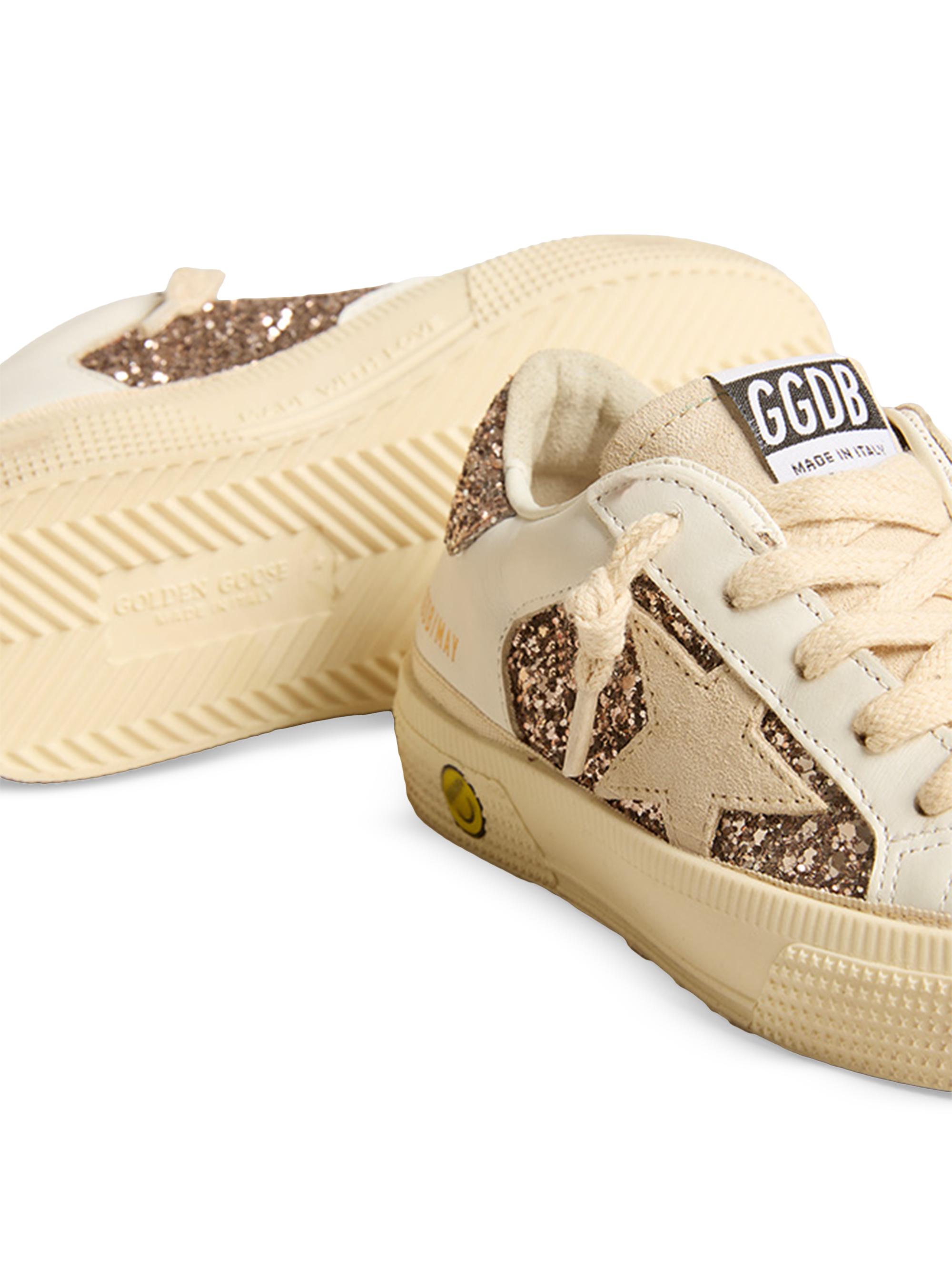 Golden Goose Girl's May Glitter Star Low-Top Sneakers | Saks Fifth