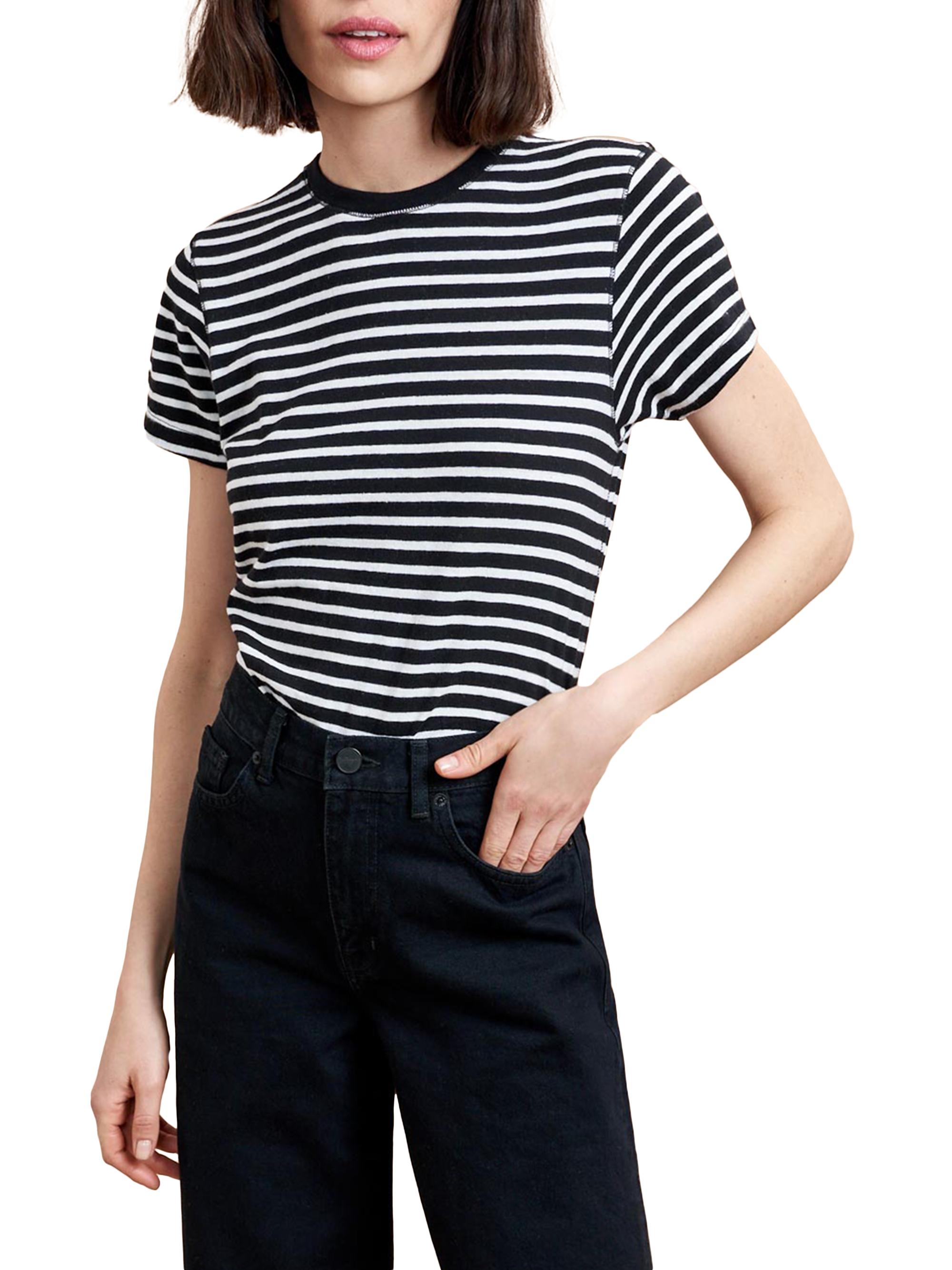 La Ligne Women's Striped Molly Tee - Black White