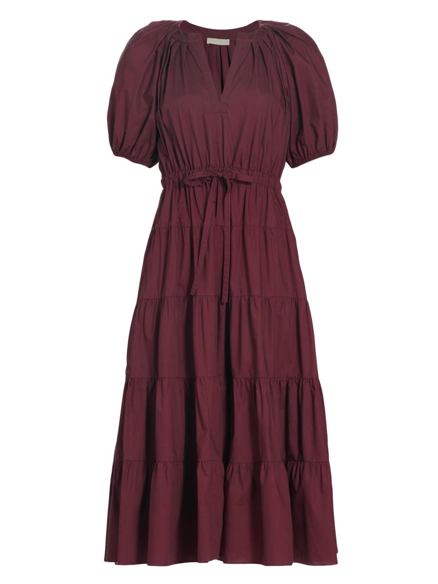 送料込/関税込■Ulla Johnson■Aurelie コットン ミディドレス Ulla Johnson Ariane Tie-Waist Cotton Shirtdress | Saks Fifth