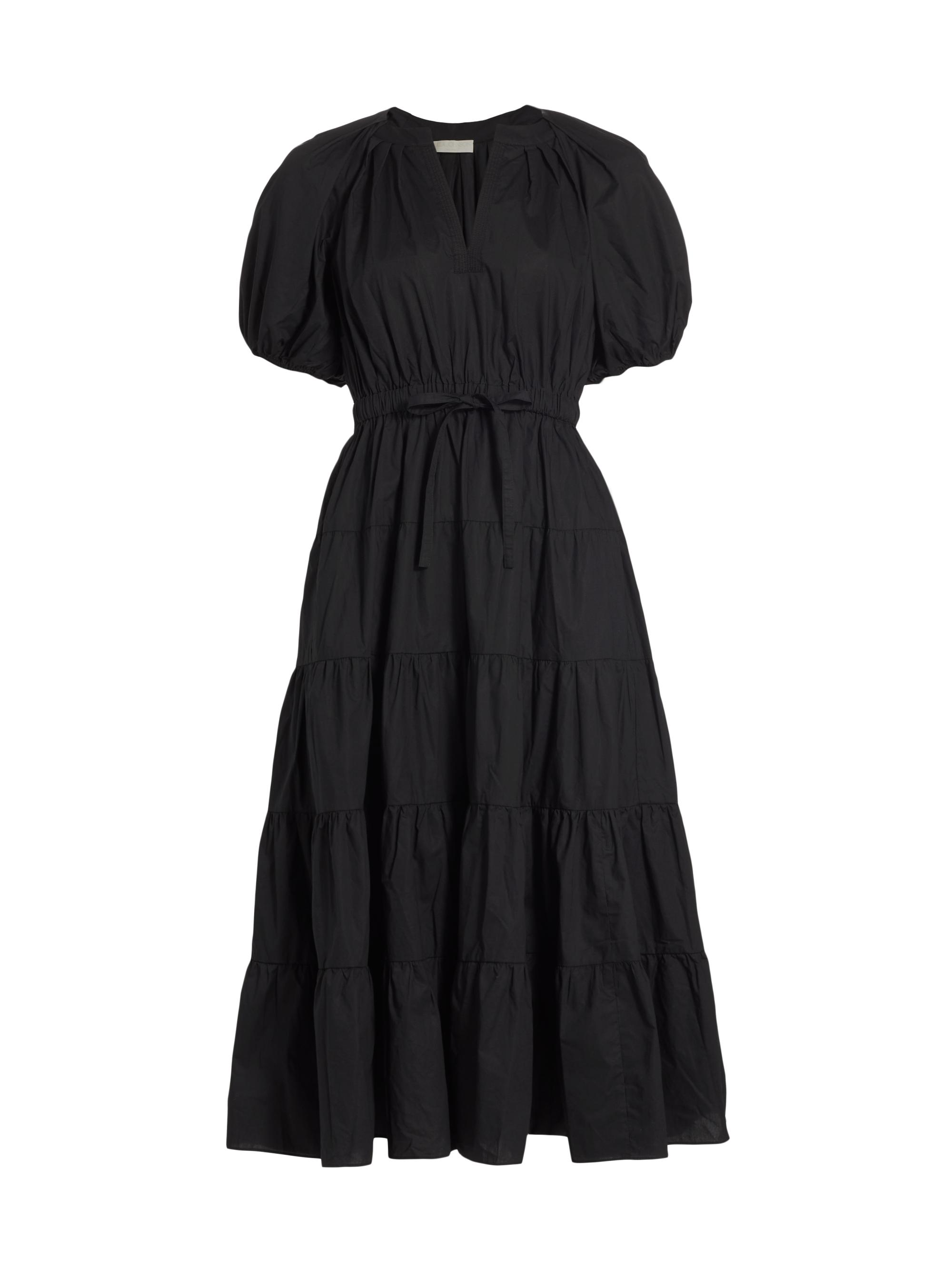 Ulla Johnson Women's Olina Cotton Midi-Dress - Noir