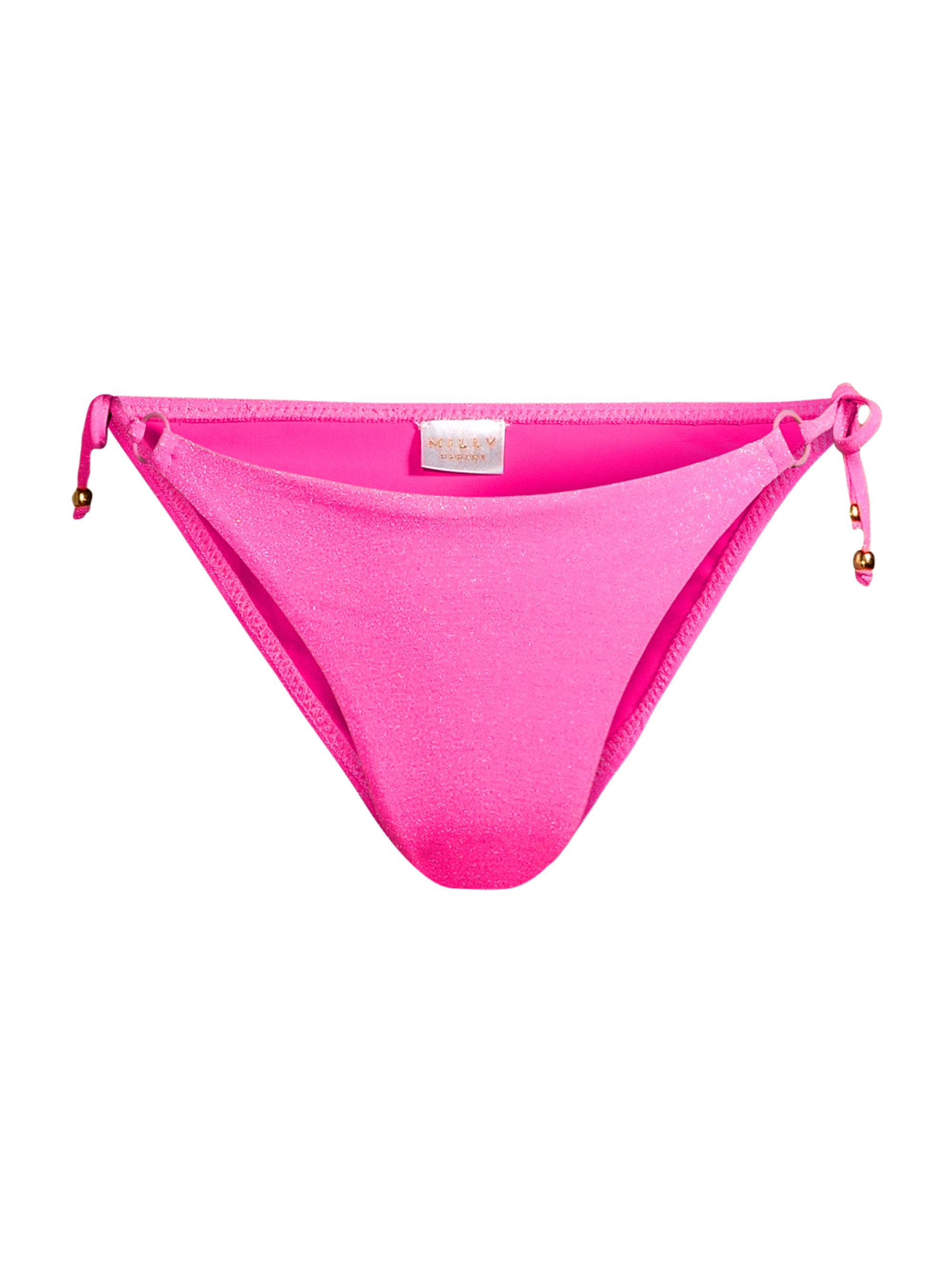 Milly Women's Metallic Ring Bikini Bottoms - Fuchsia Silver