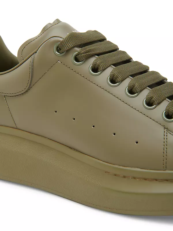 Shop Alexander McQueen Oversized Leather Low-Top Sneakers | Saks 