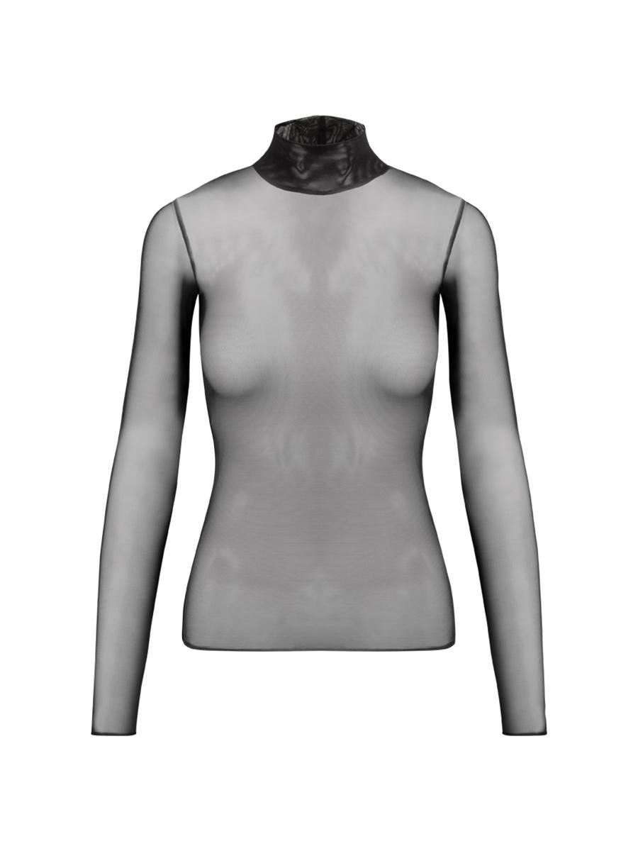 Commando Chic Mesh Fitted Turtleneck | Saks Fifth Avenue