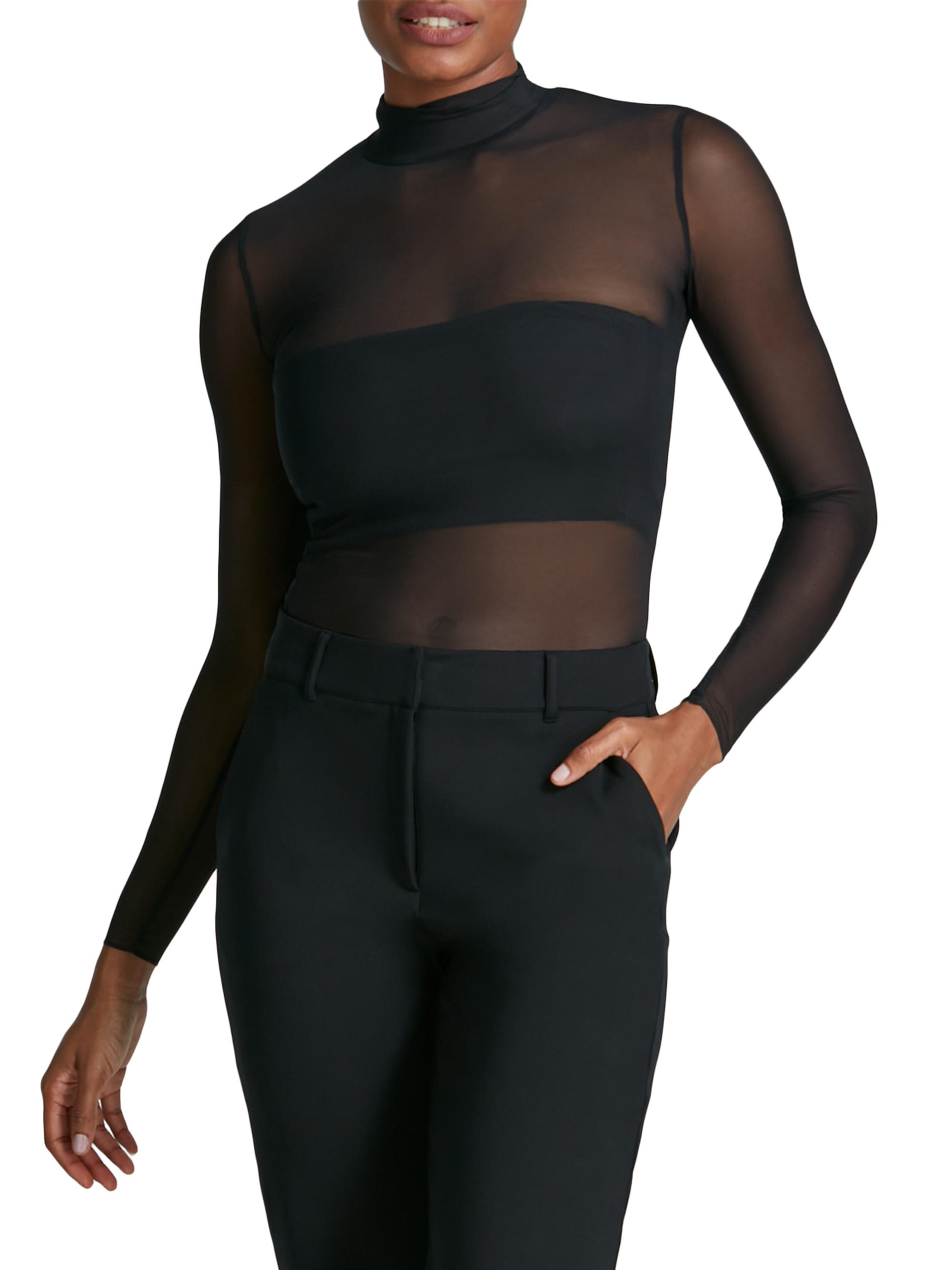 Commando Chic Mesh Fitted Turtleneck | Saks Fifth Avenue