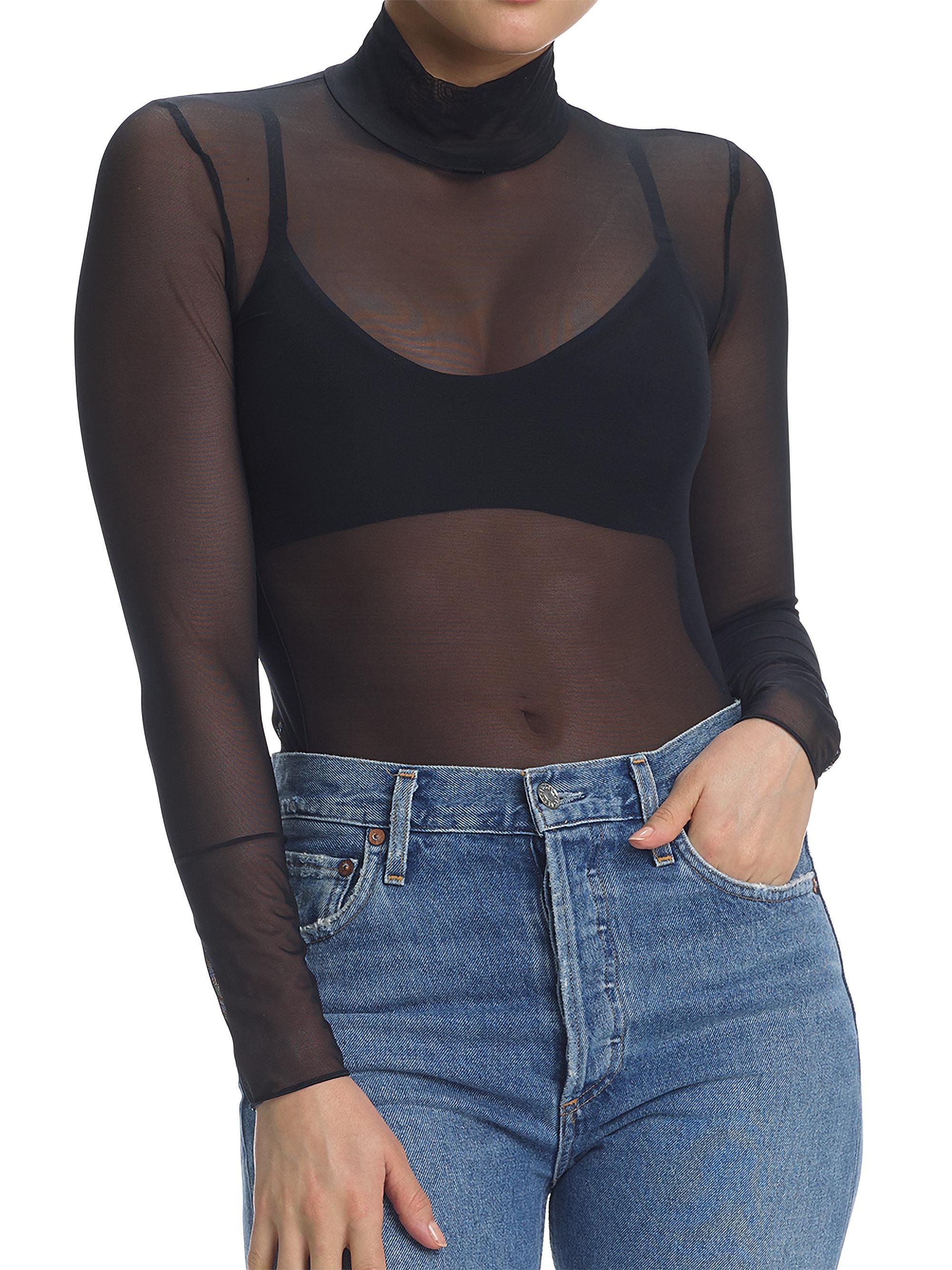 Commando Chic Mesh Fitted Turtleneck | Saks Fifth Avenue