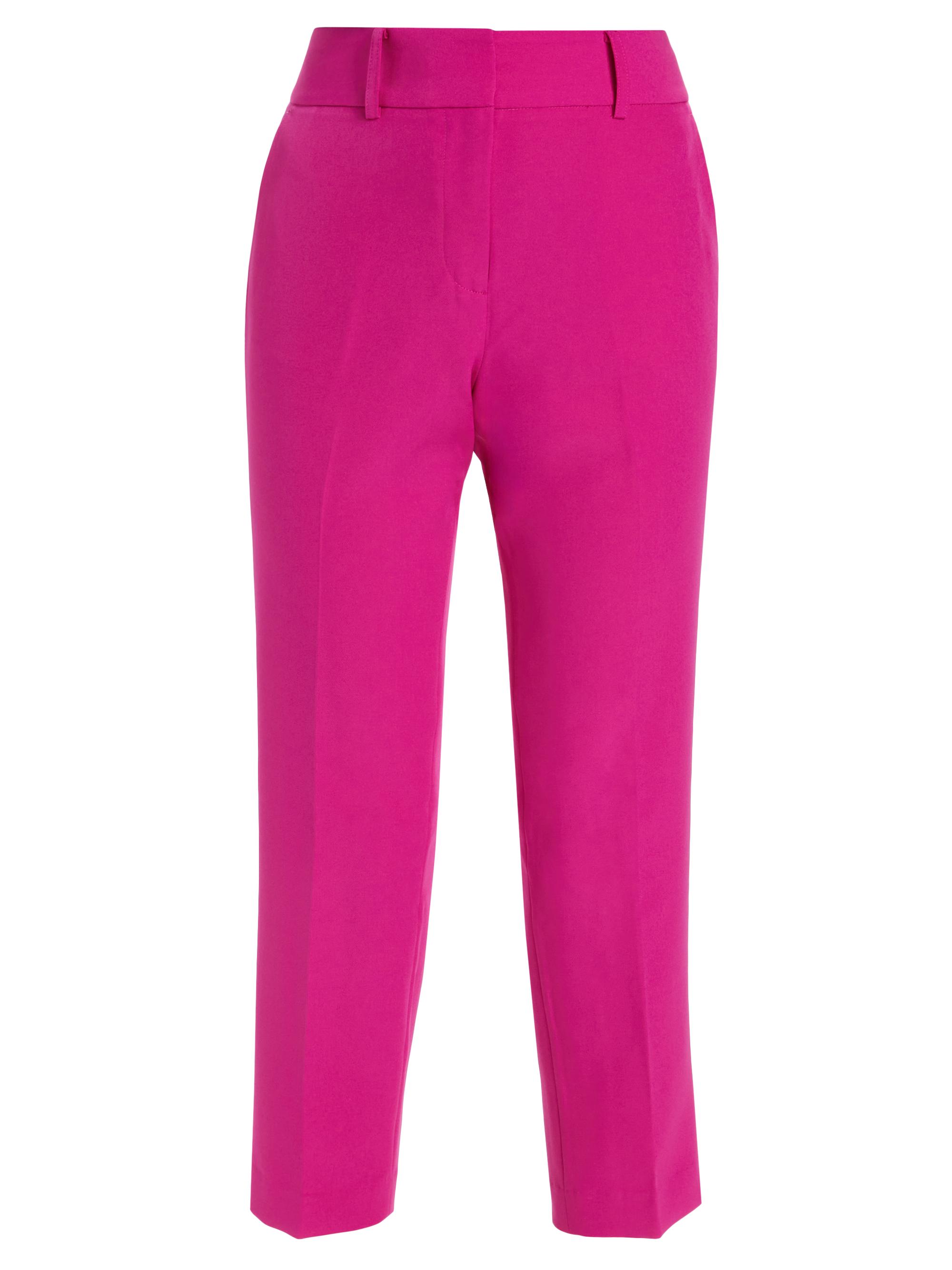 Milly Women's Nicola Cady Crop Straight-Leg Pants -  Pink