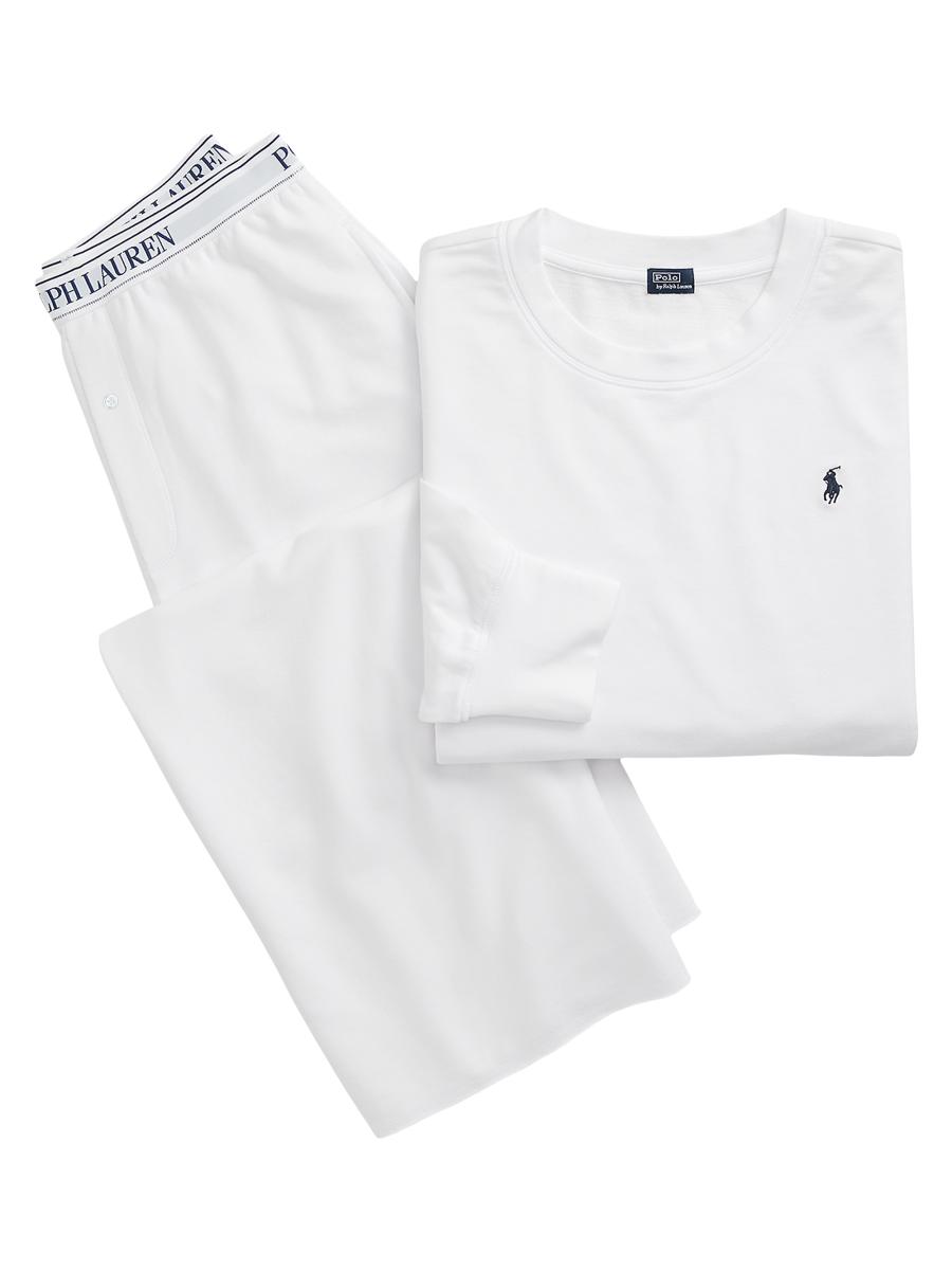 Polo Ralph Lauren French Terry 2-Piece Pajama Set | Saks Fifth Avenue