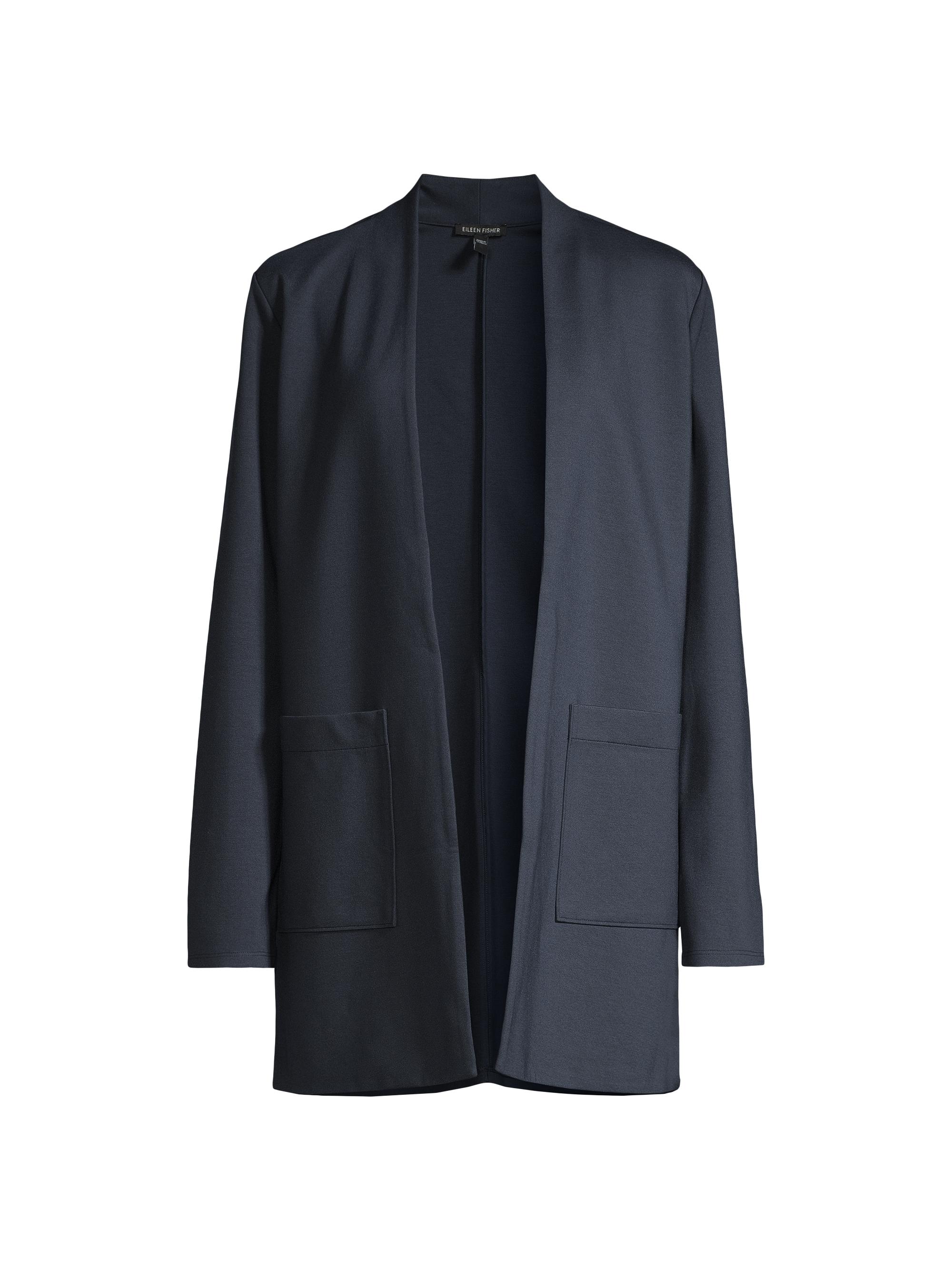 Eileen Fisher Women's Stretch-Jersey Open-Front Jacket - Ocean