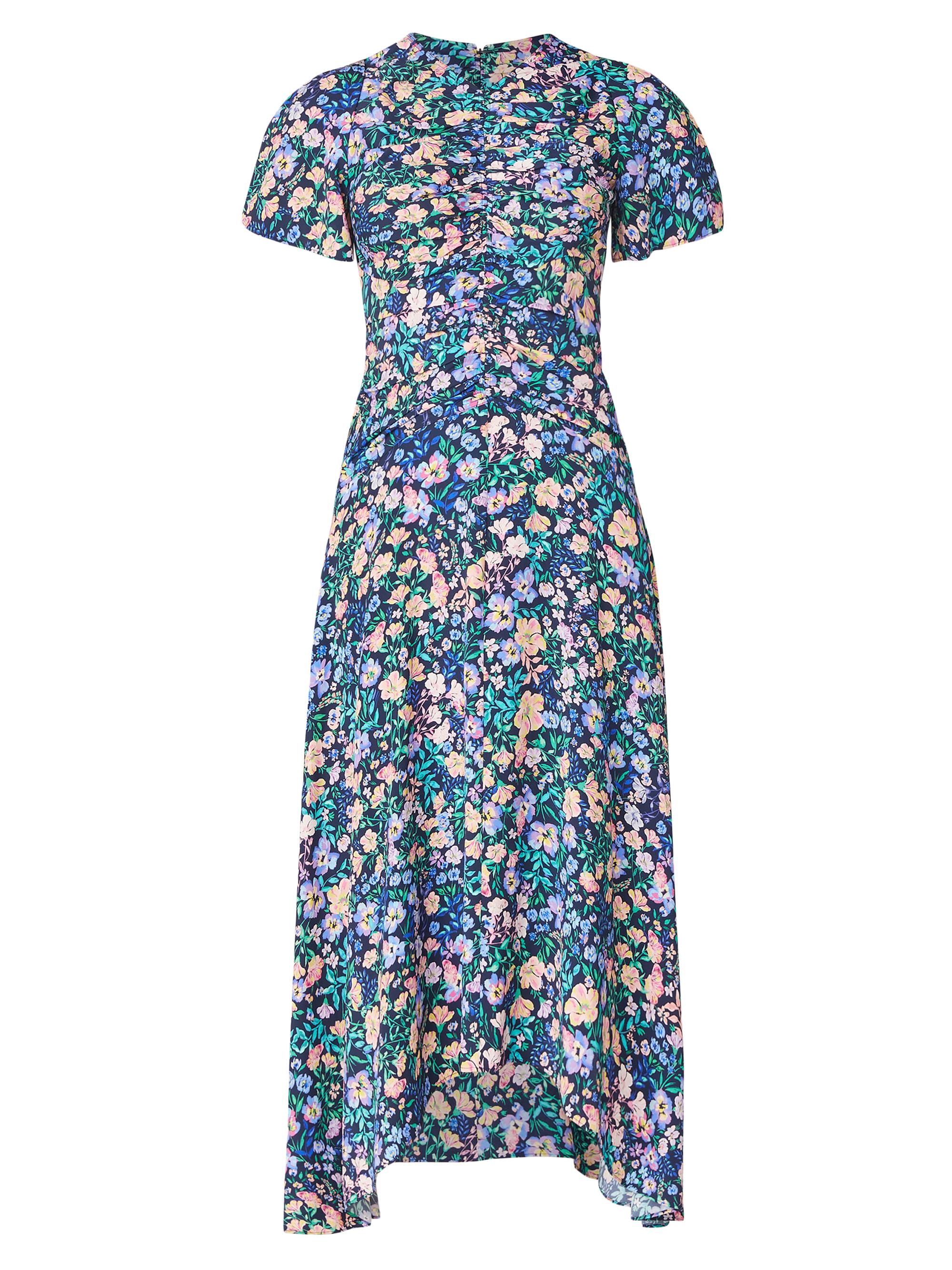 Shoshanna Women's Anita Floral Midi-Dress - Navy Multi