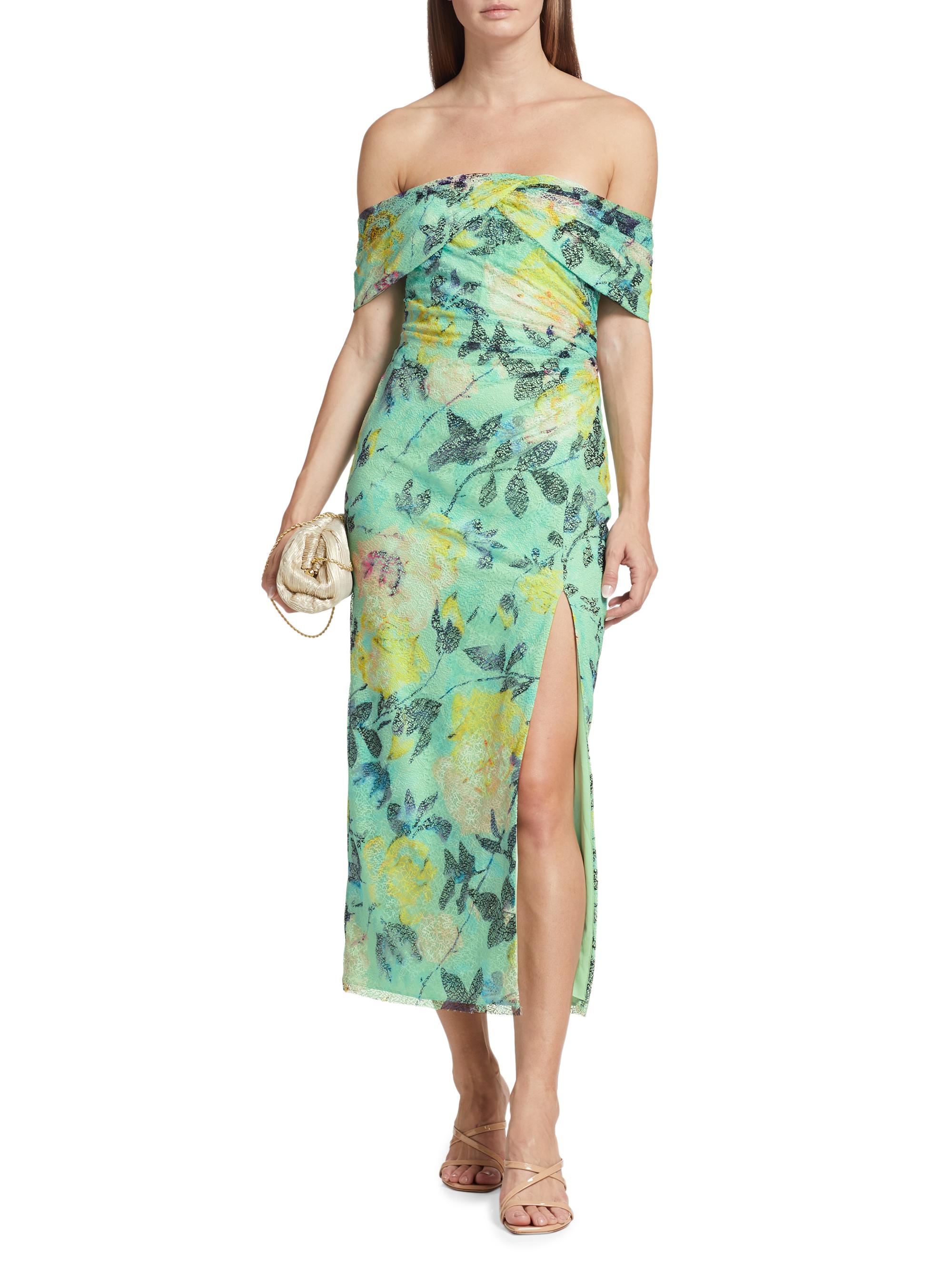 ml Monique Lhuillier Allie Lace Midi Dress, 2 / Pink