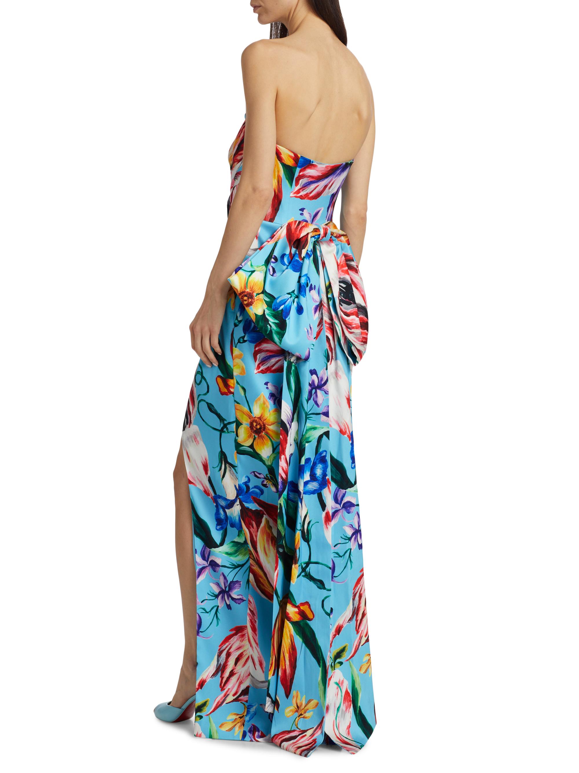 Marchesa Notte Floral Mikado Strapless Gown | Saks Fifth Avenue