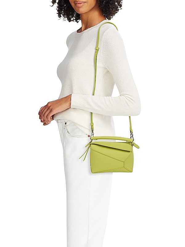 Shop LOEWE Mini Puzzle Edge Leather Shoulder Bag | Saks Shop LOEWE Mini Puzzle Edge Leather Shoulder Bag | Saks