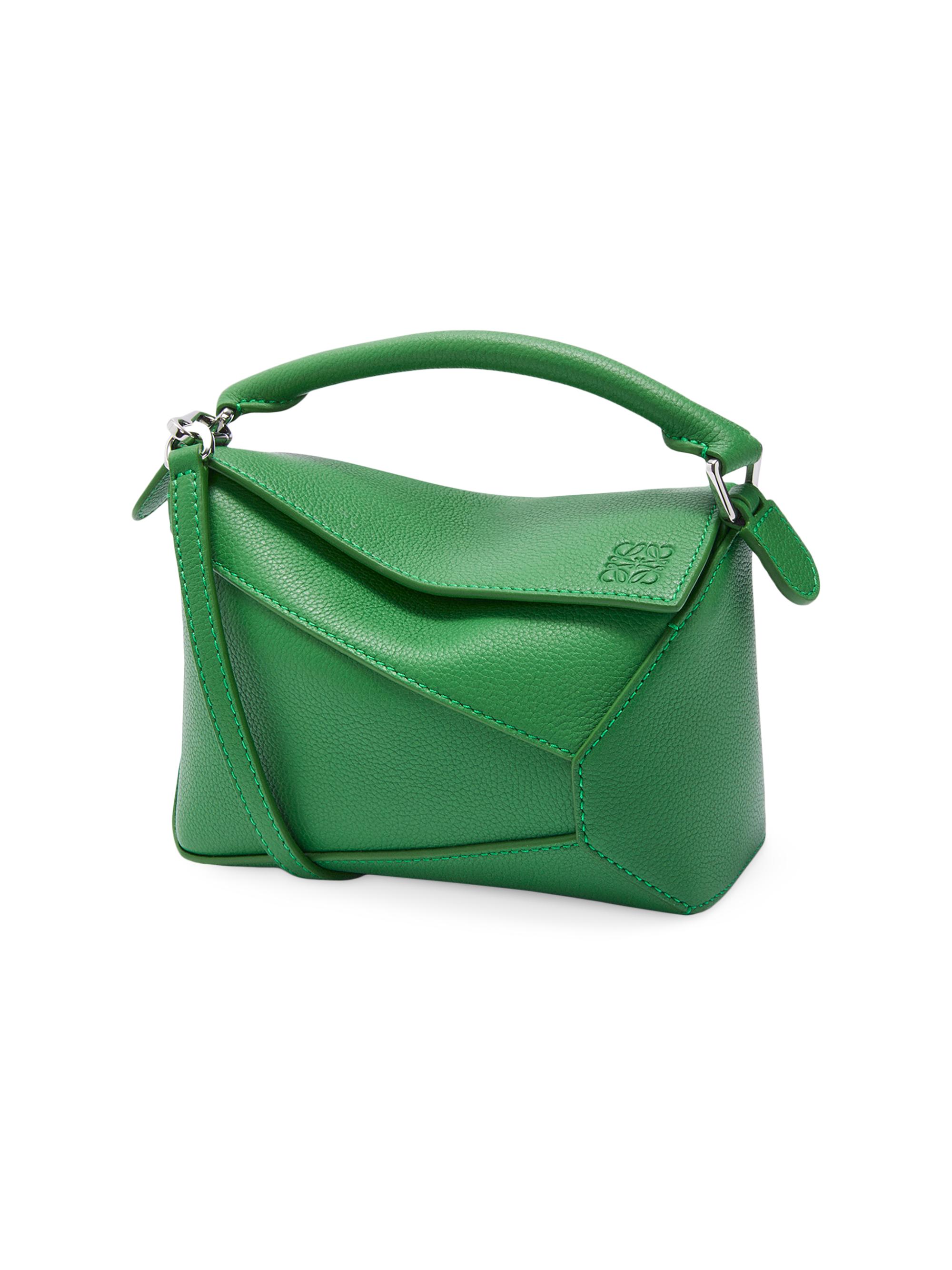 LOEWE Women's Puzzle Edge Mini Leather Crossbody Bag - Tropical Green