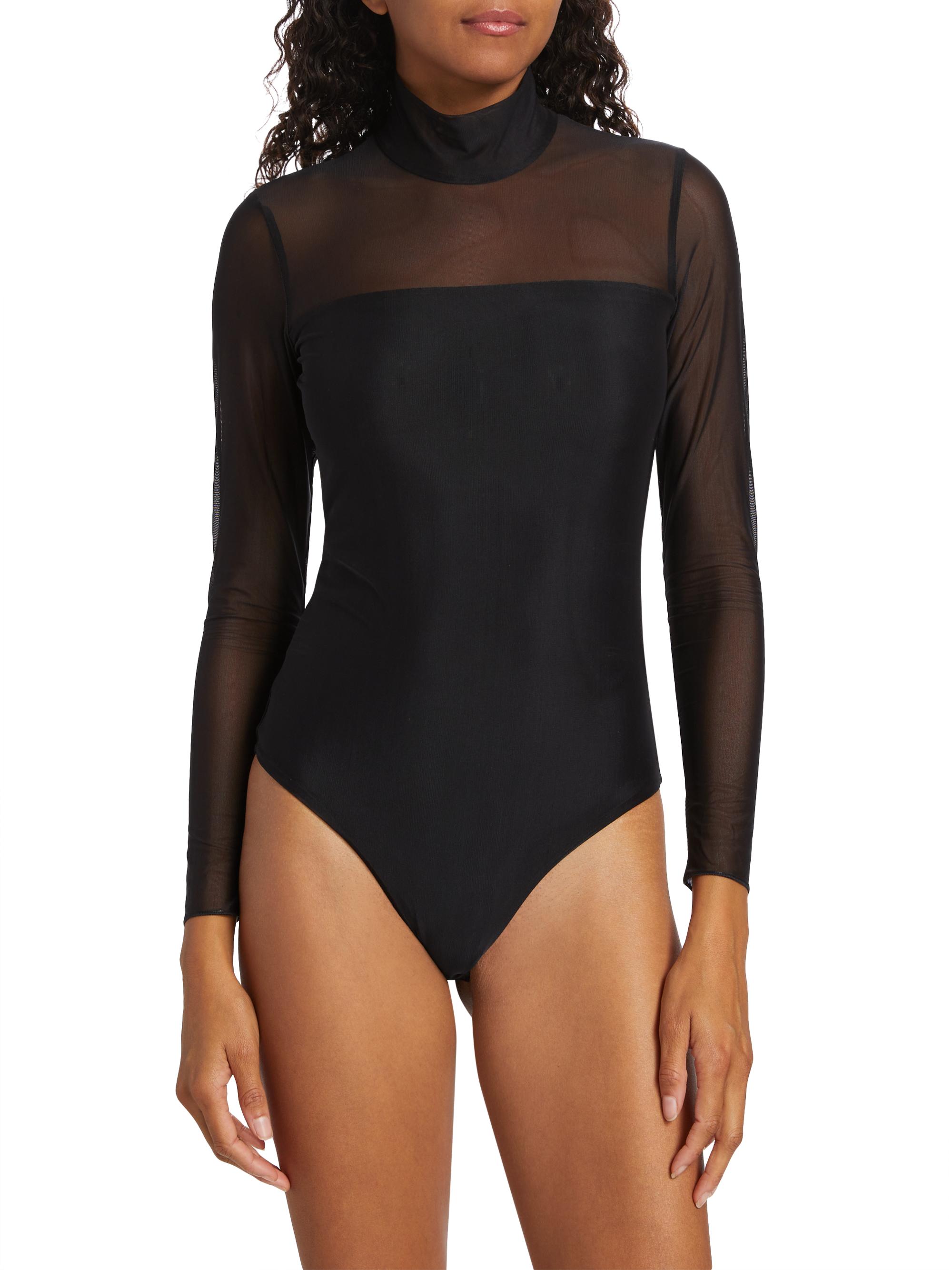 Commando Chic Mesh Mock Turtleneck Bodysuit | Saks Fifth Avenue