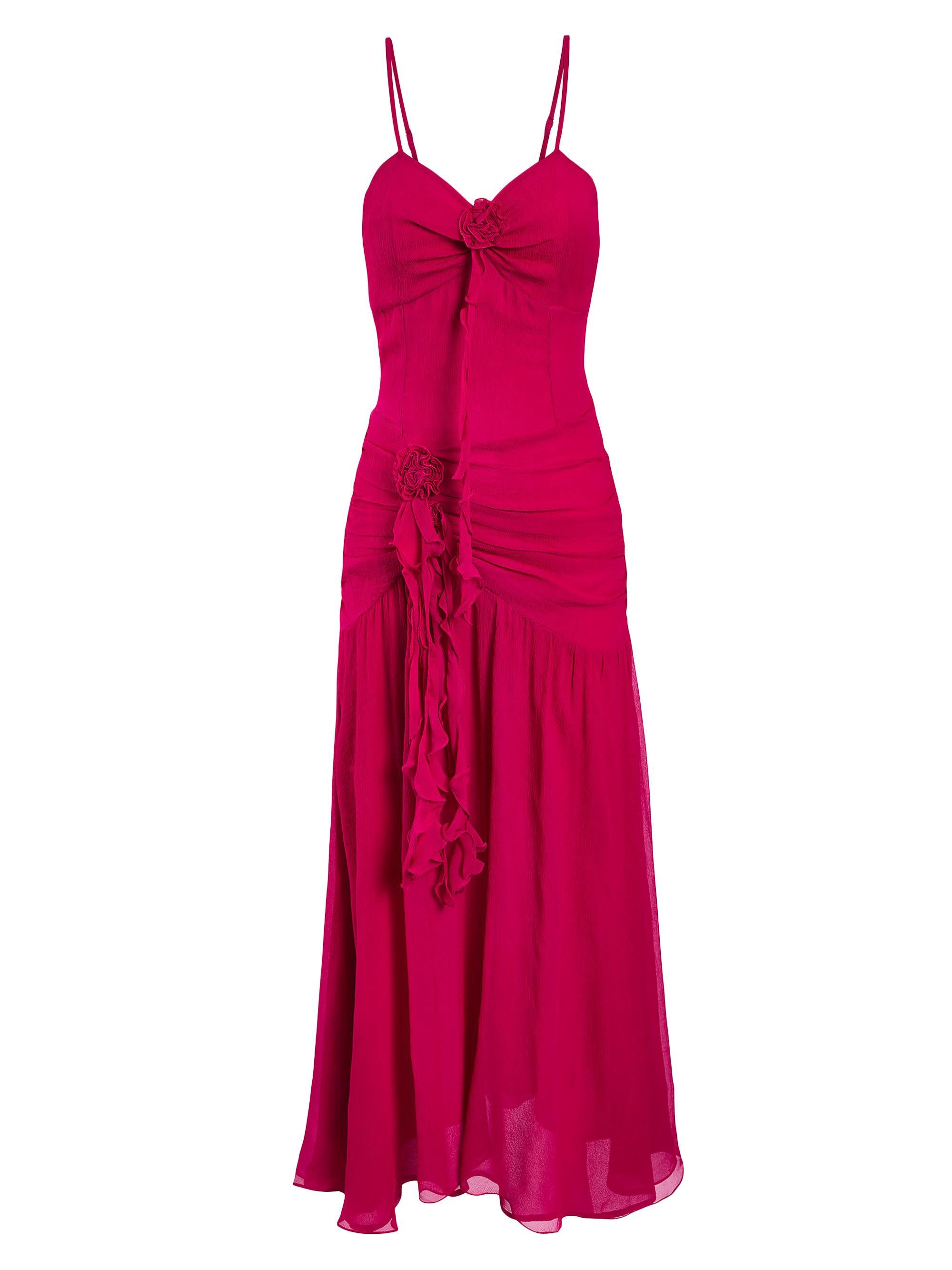 Secret Mission Women's Seville Mira Rosette Maxi Dress - Raspberry