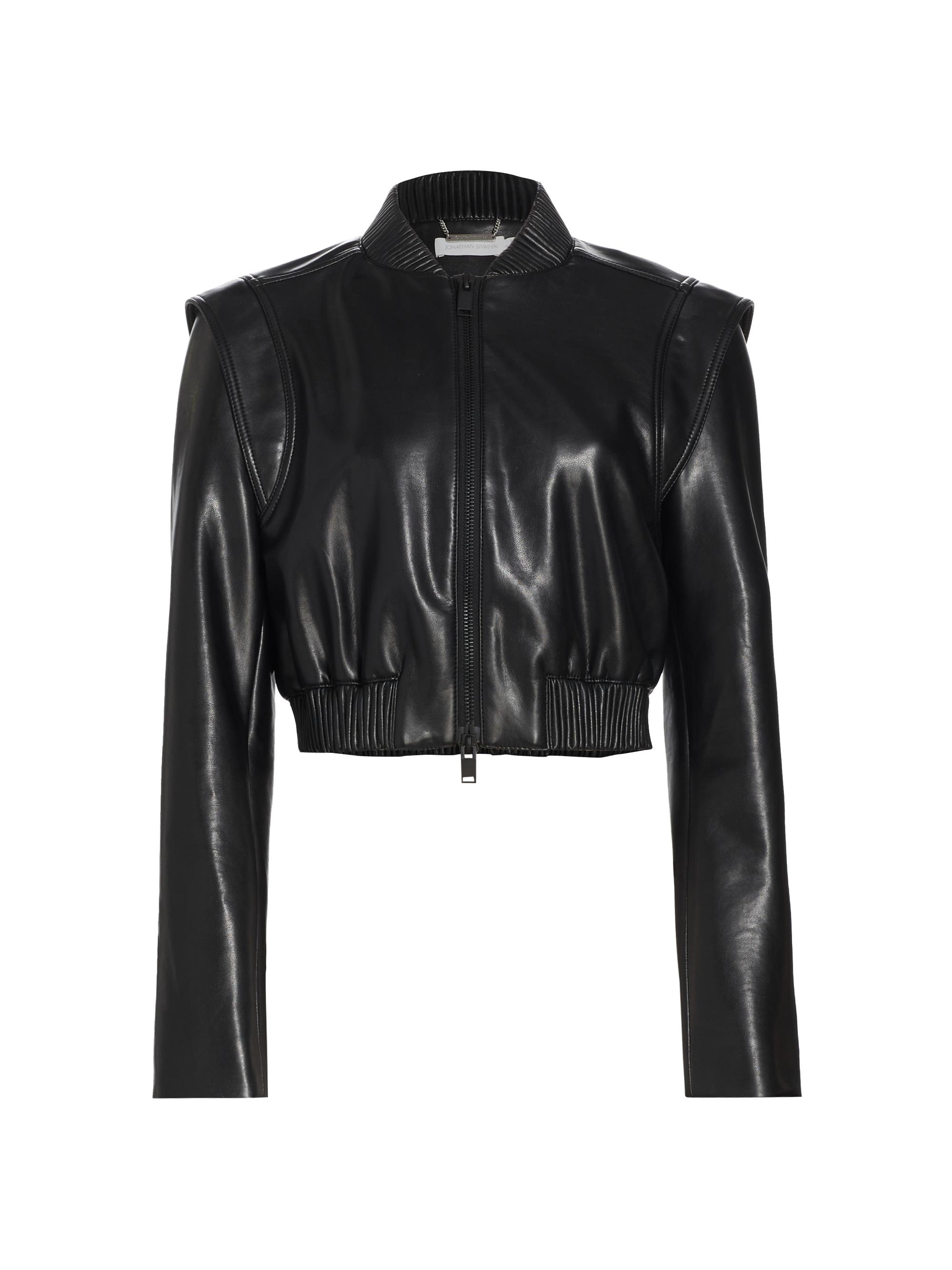 Frame Crop Belted Leather Jacket | Saks Fifth Avenue