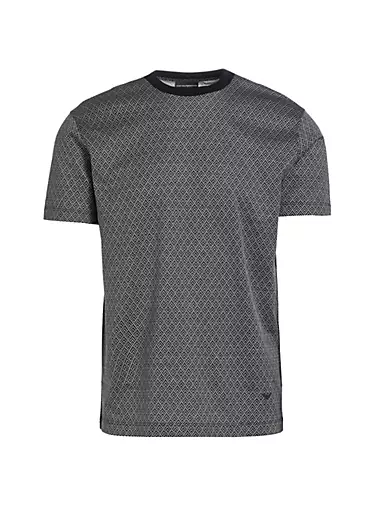 Geometric-Patterned Short-Sleeve T-Shirt