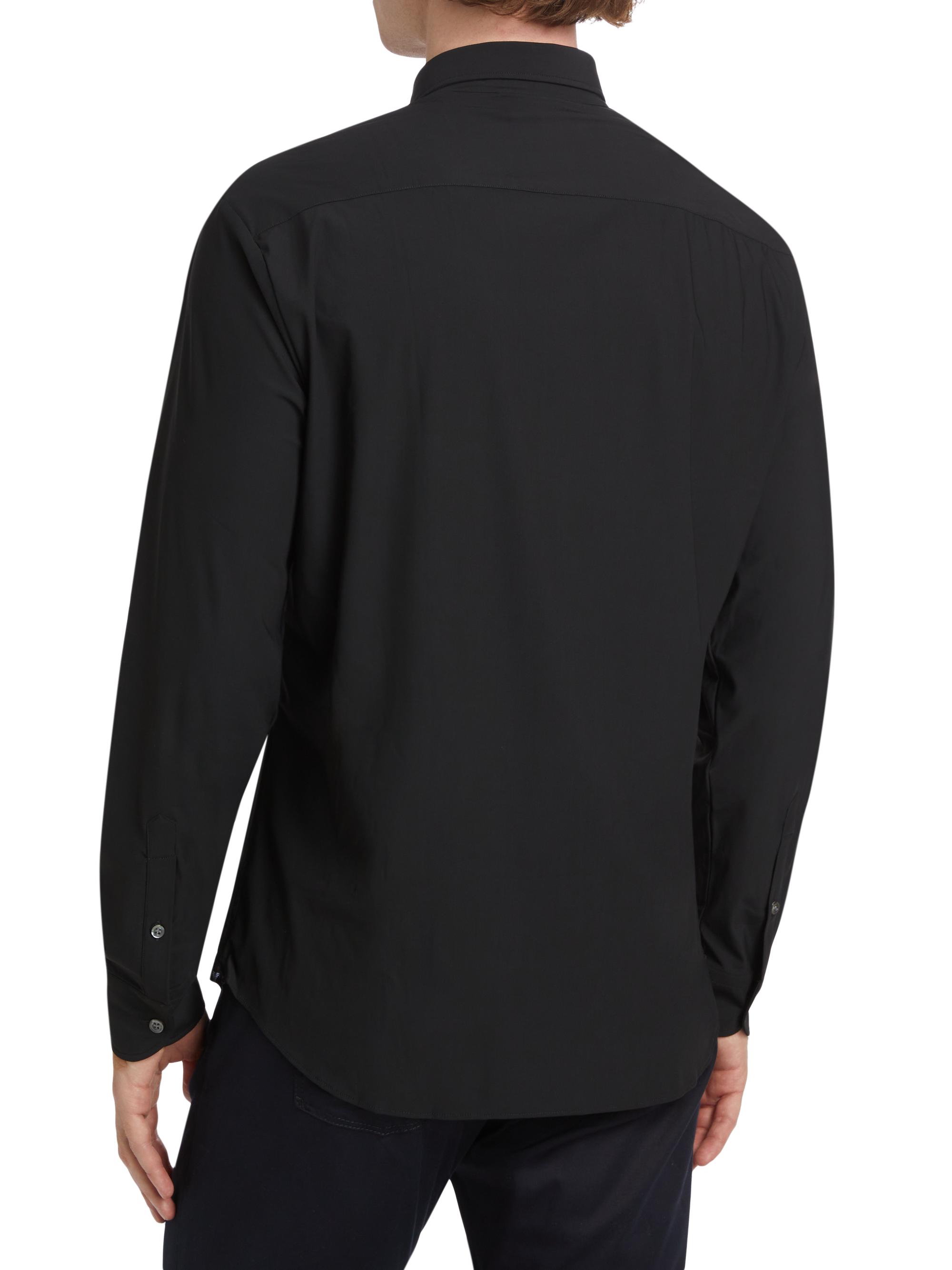 Emporio Armani Men's Stretch Button-Front Shirt - Black | Thumbnail 5