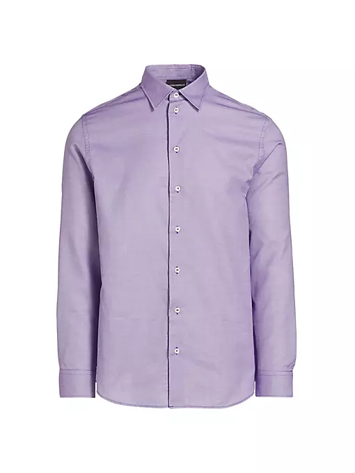 Emporio Armani - Dot Cotton-Blend Sport Shirt