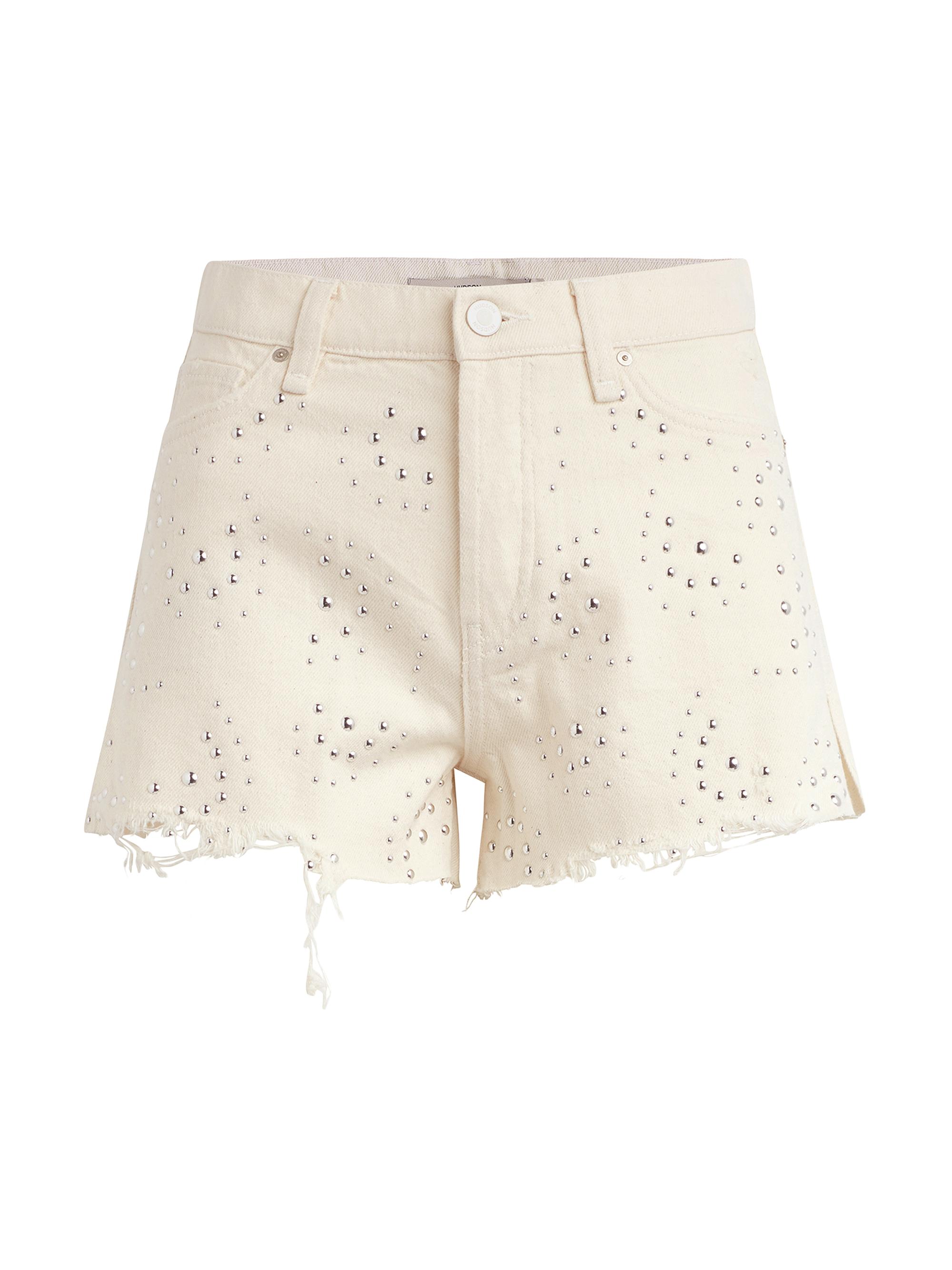 Hudson Jeans Women's Lori Studded Denim Shorts - Star Studded