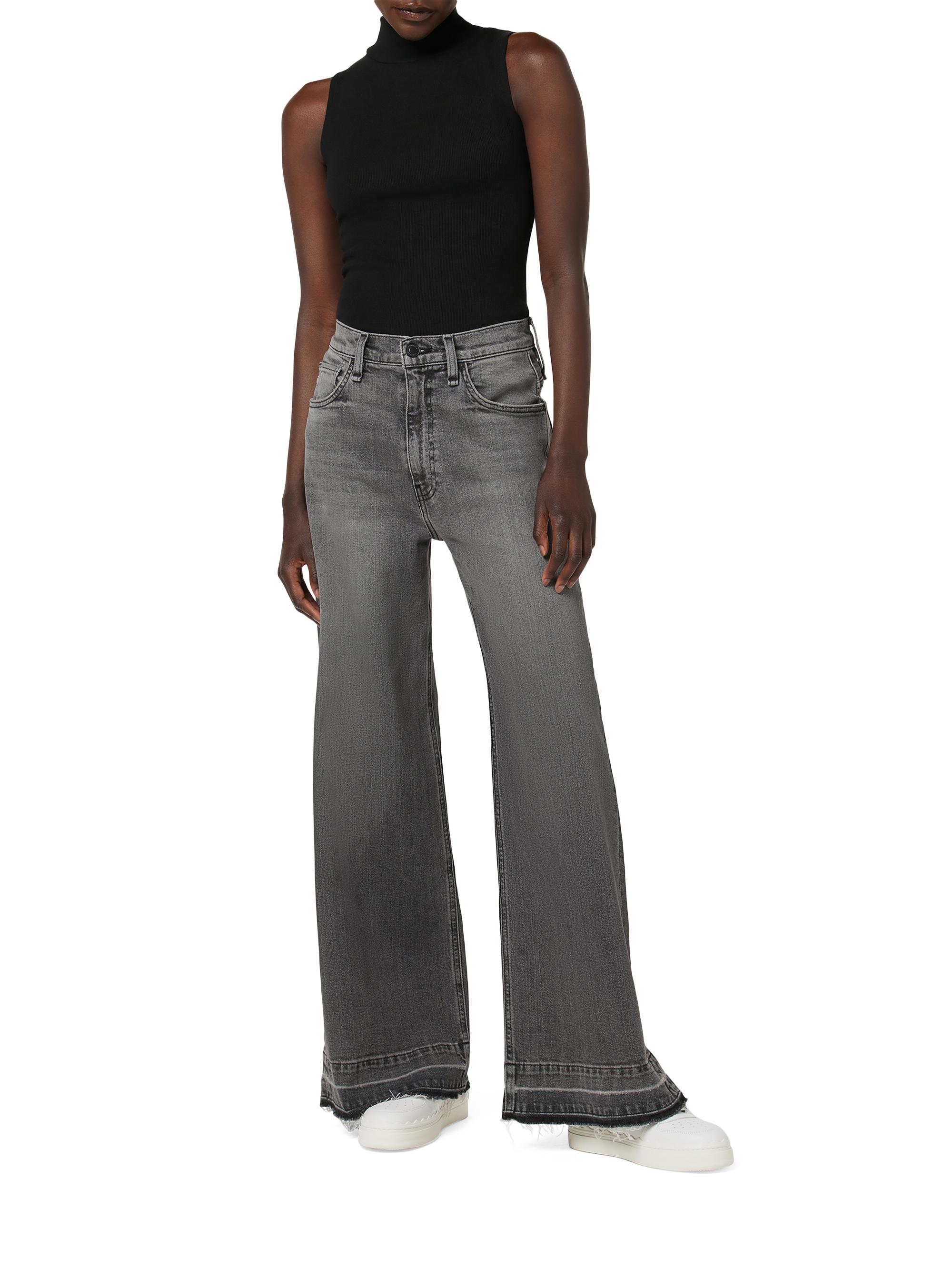 Hudson Jeans Women's James Wide-Leg Jeans - Black Smoke