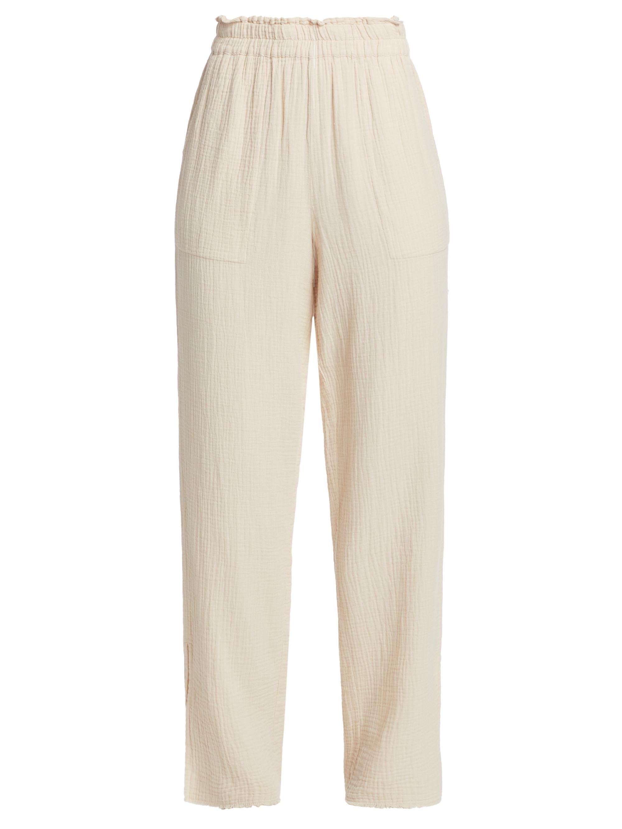 Rails Women's Leon Smocked Cotton Pants - Flax