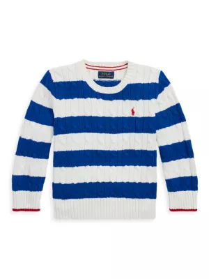 Ralph Lauren Kids knitted stripe-detail top - White