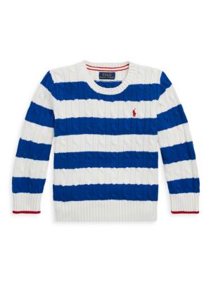 Ralph Lauren Kids knitted stripe-detail top - White